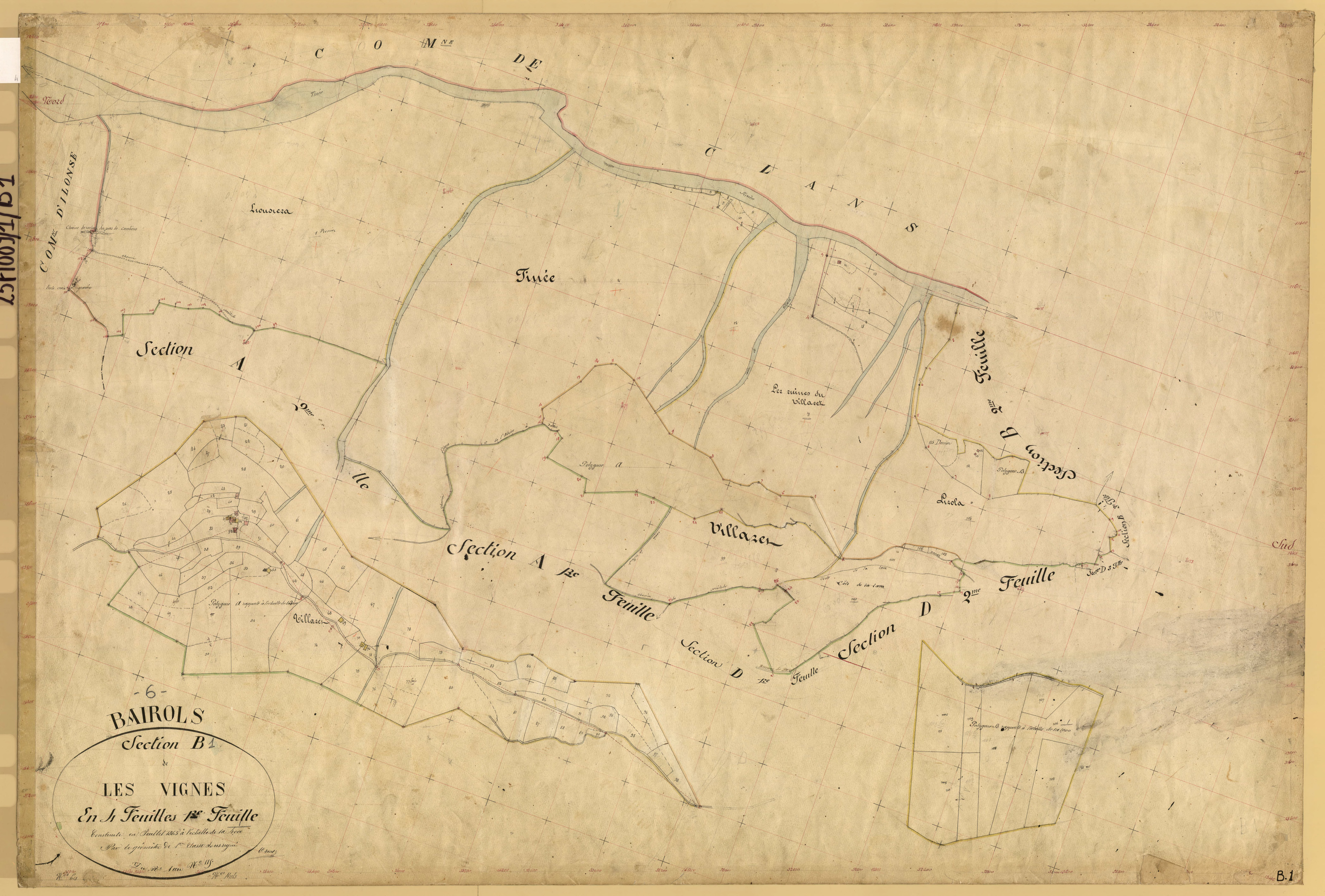Les Vignes. - Plan de section, B1
