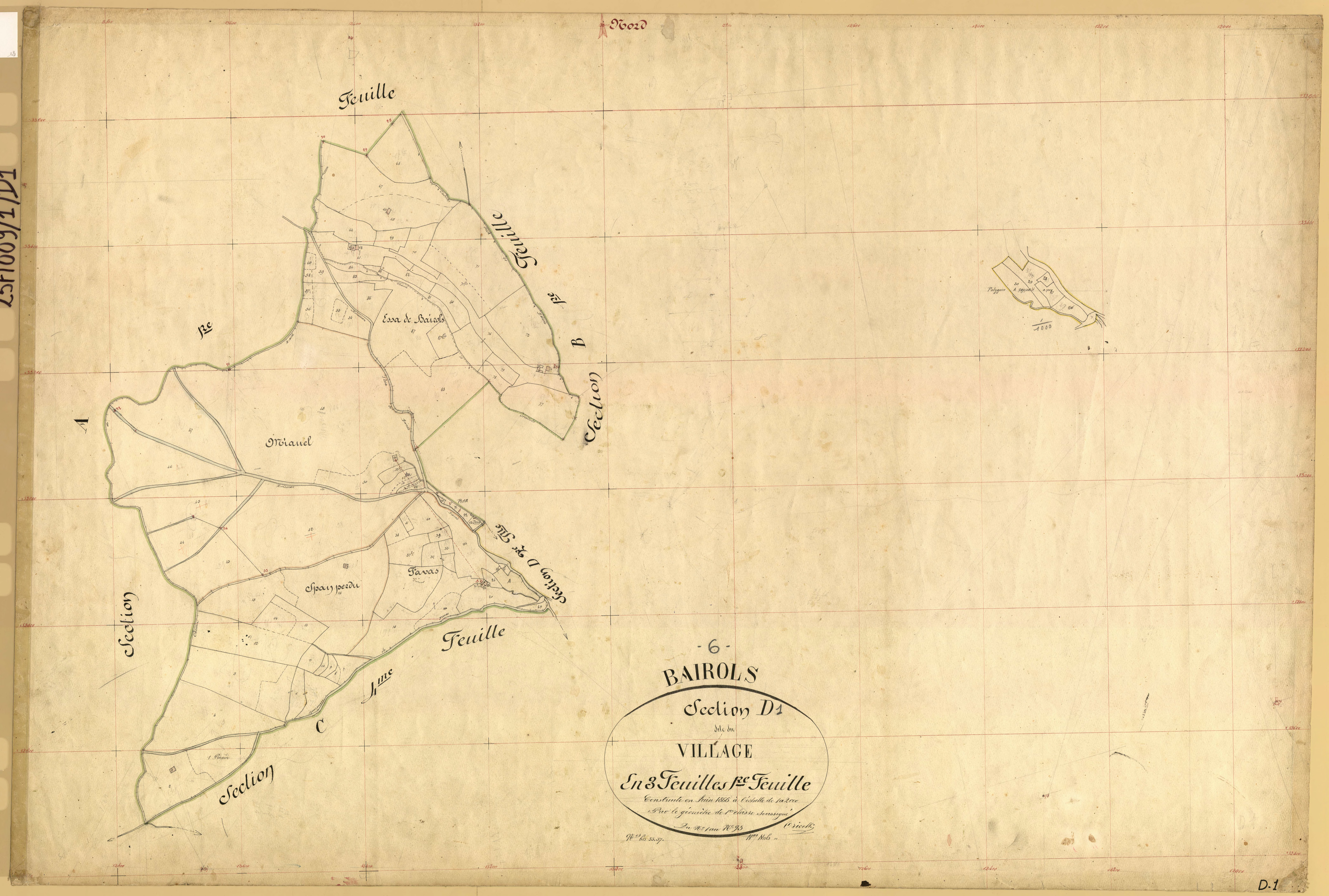 Le Village. - Plan de section, D1