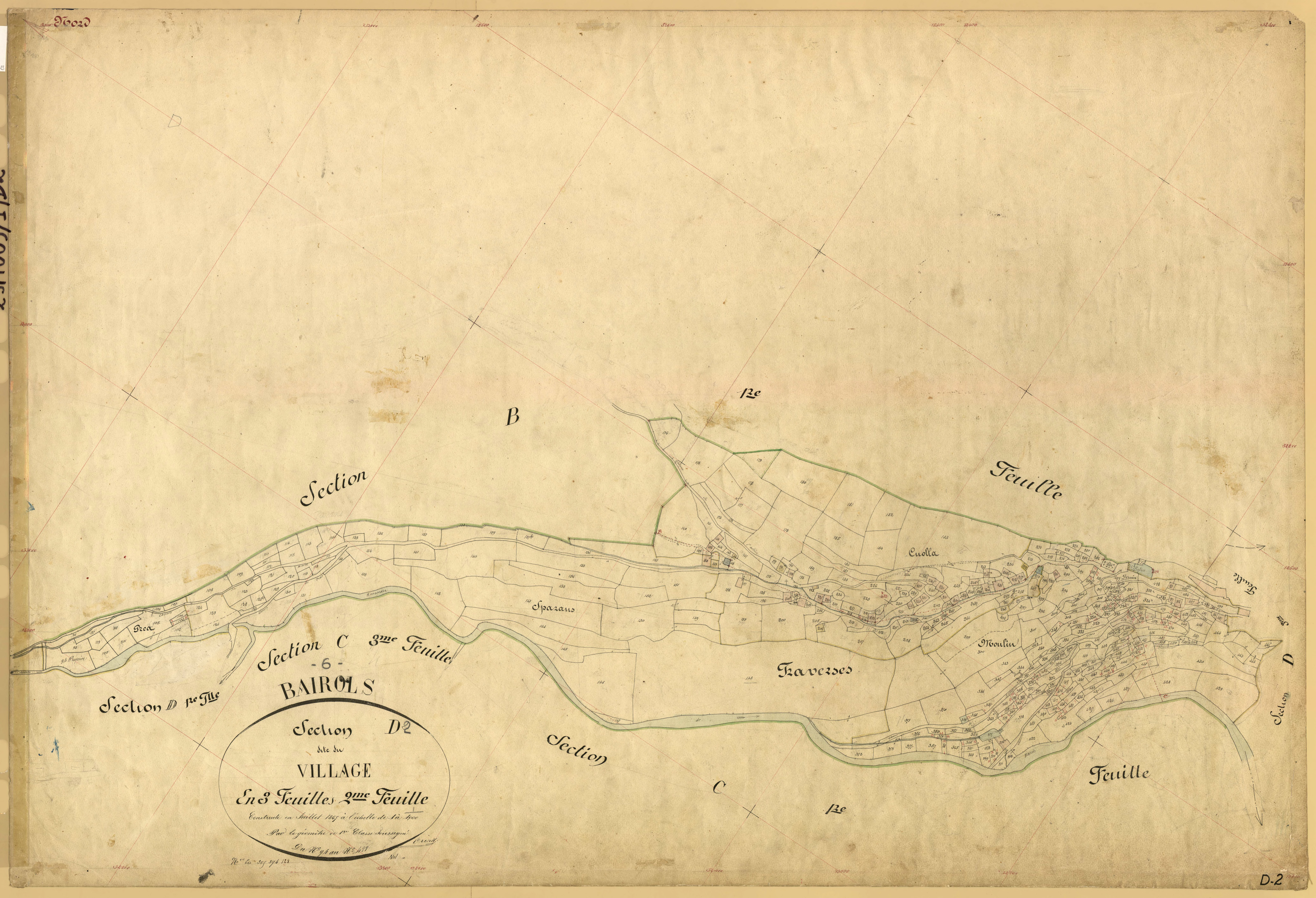 Le Village. - Plan de section, D2