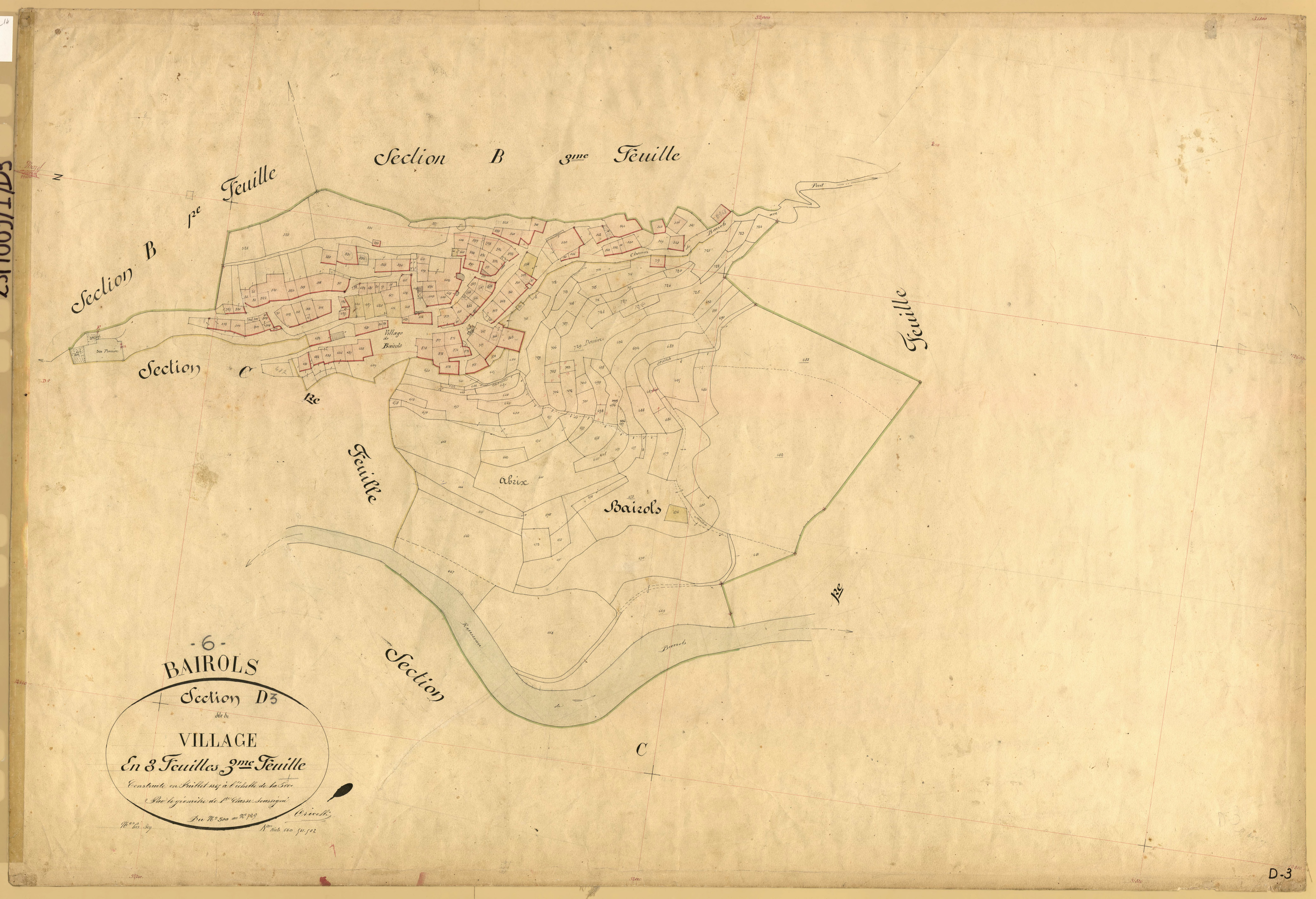 Le Village. - Plan de section, D3