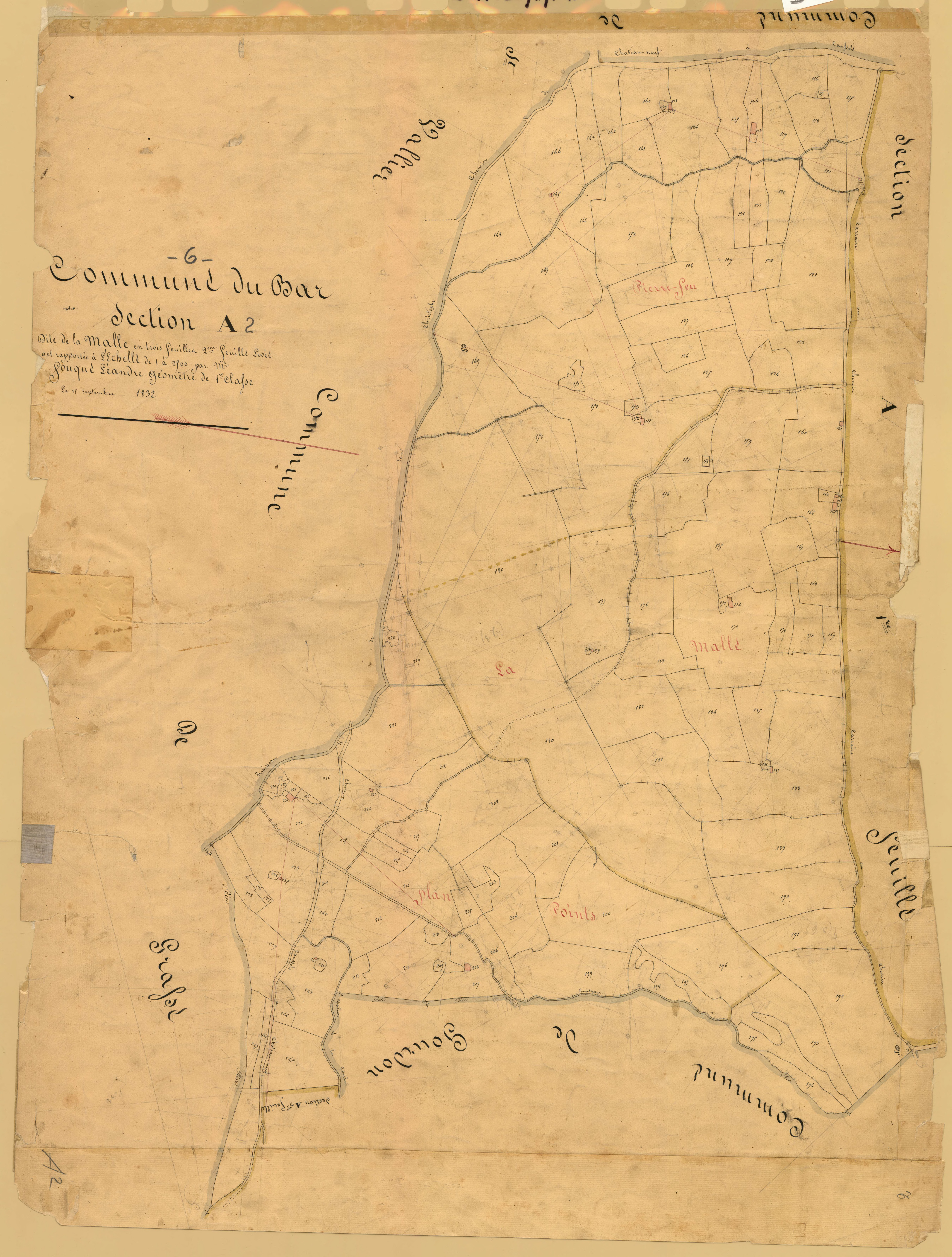La Malle. - Plan de section, A2