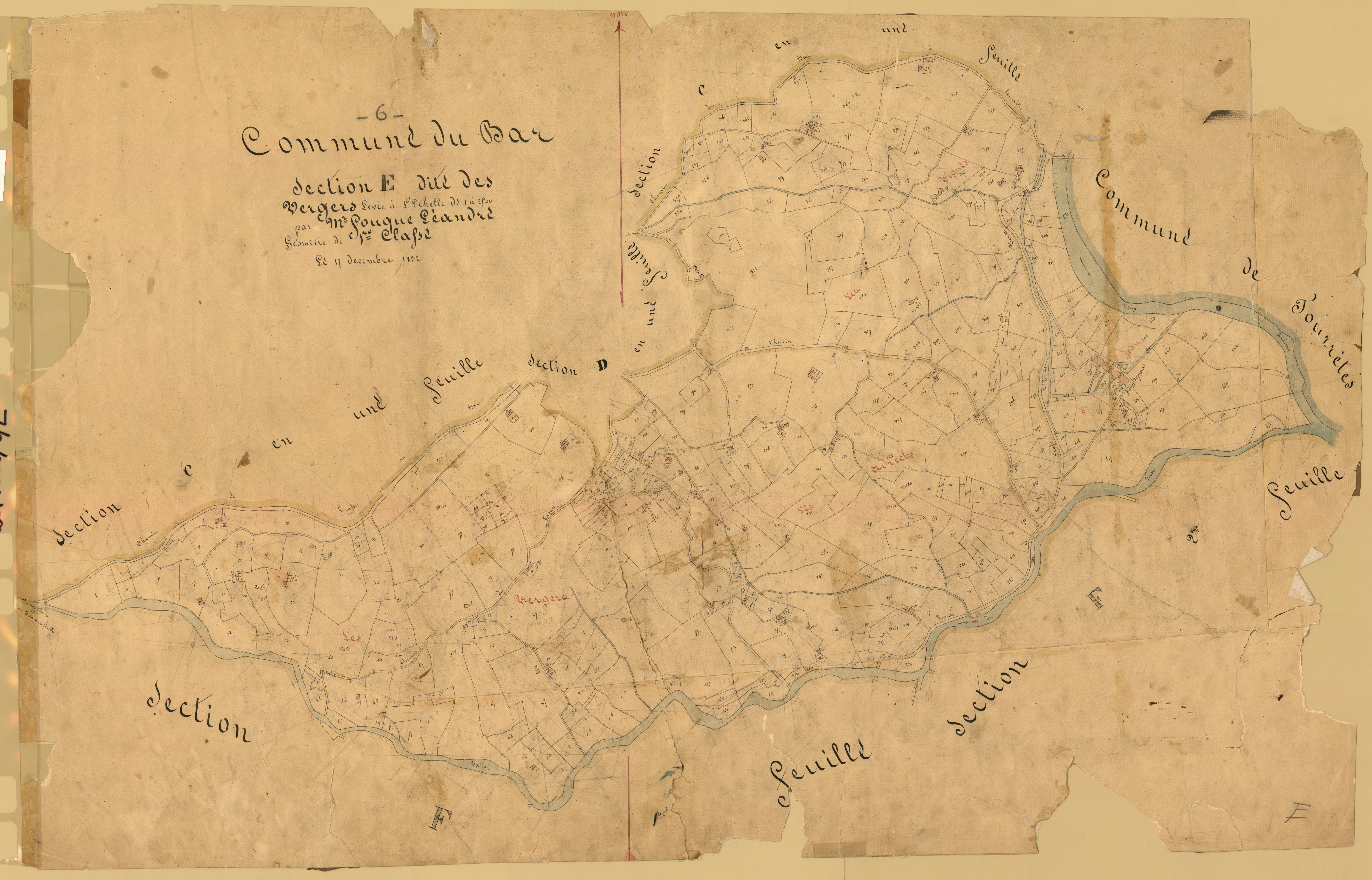 Les Vergers. - Plan de section, E