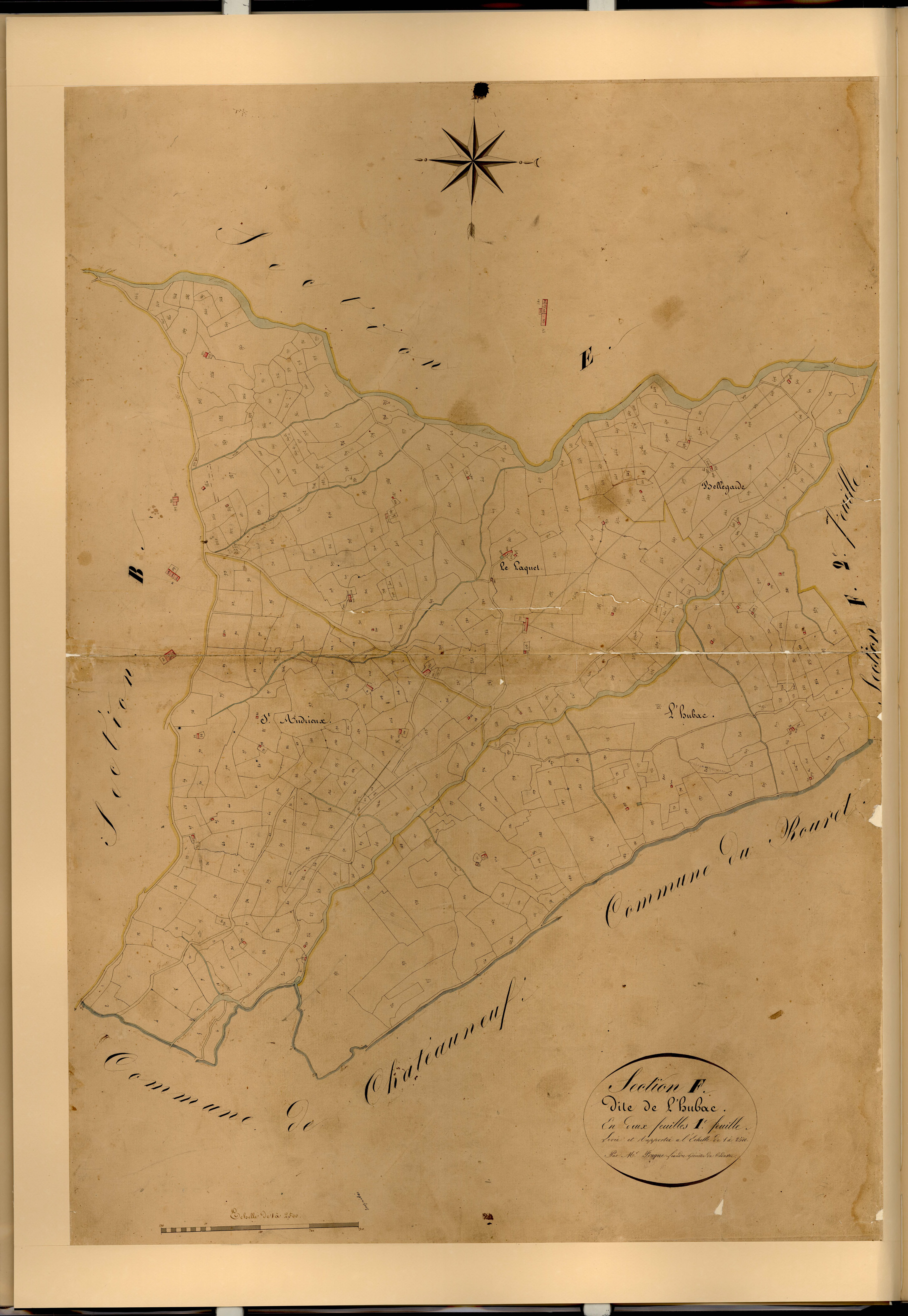 L'Hubac et le Laquet. - Plan de section, F1