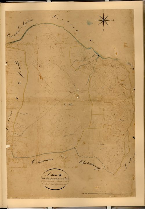 La Sarée et Notre-Dame. - Plan de section, B