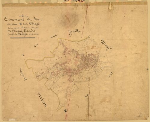 Le Village. - Plan de section, D