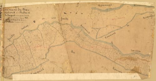 L'Hubac et le Laquet. - Plan de section, F2