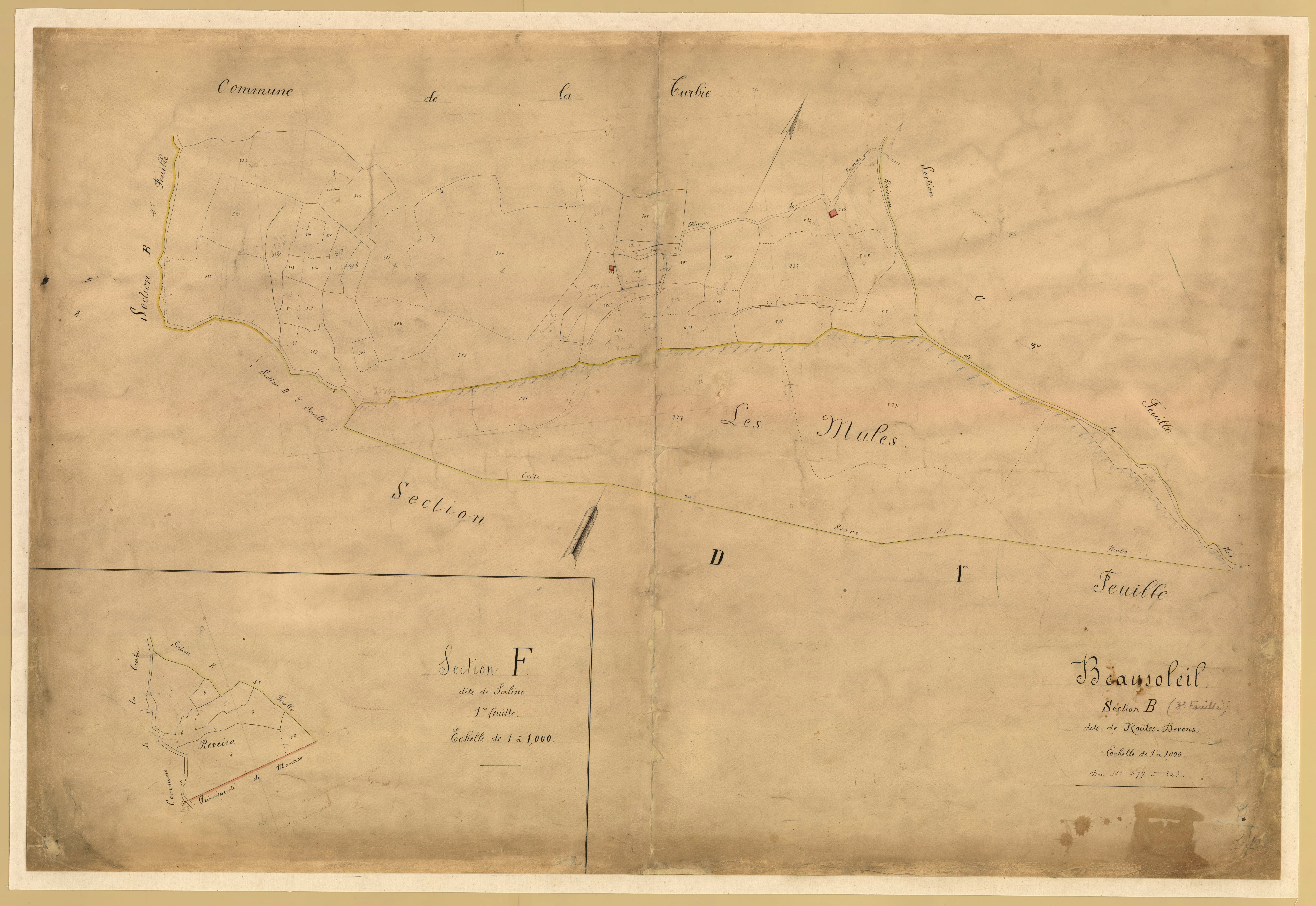 Routes Devens. - Plan de section, B3