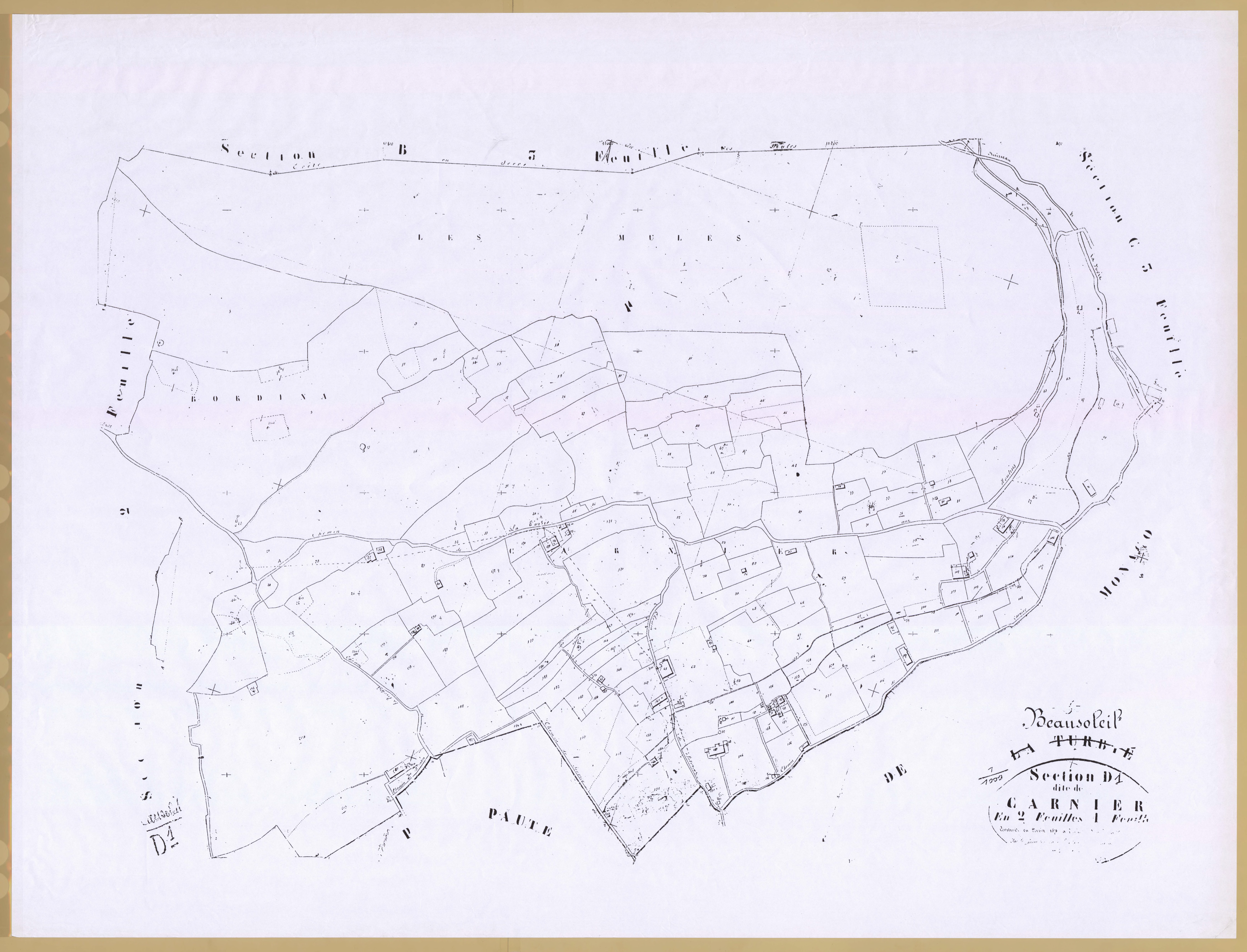 Carnier. - Plan de section, D1