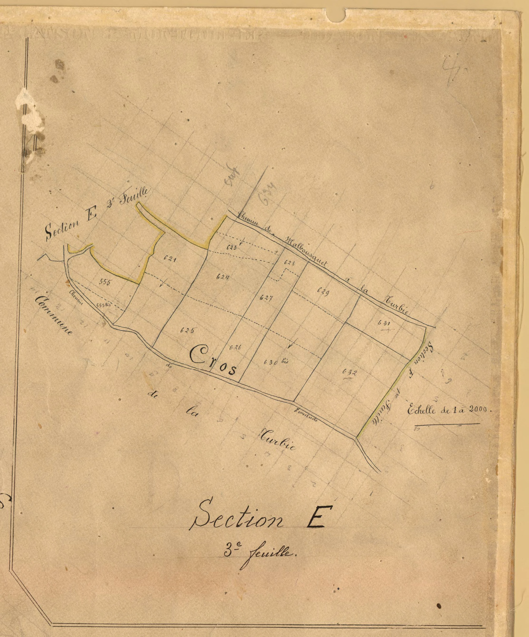 Grima. - Plan de section, E3