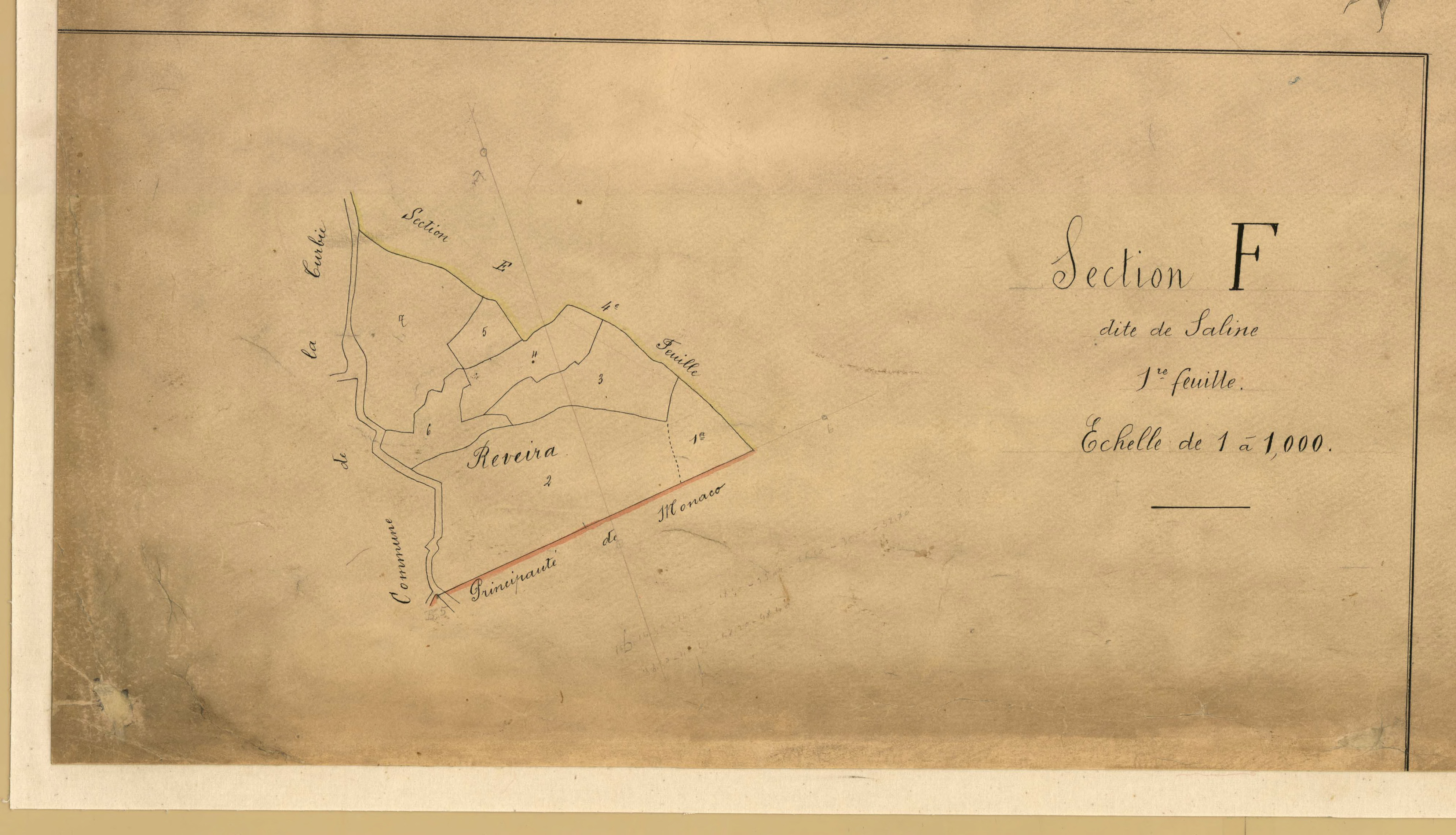 Saline. - Plan de section, F1