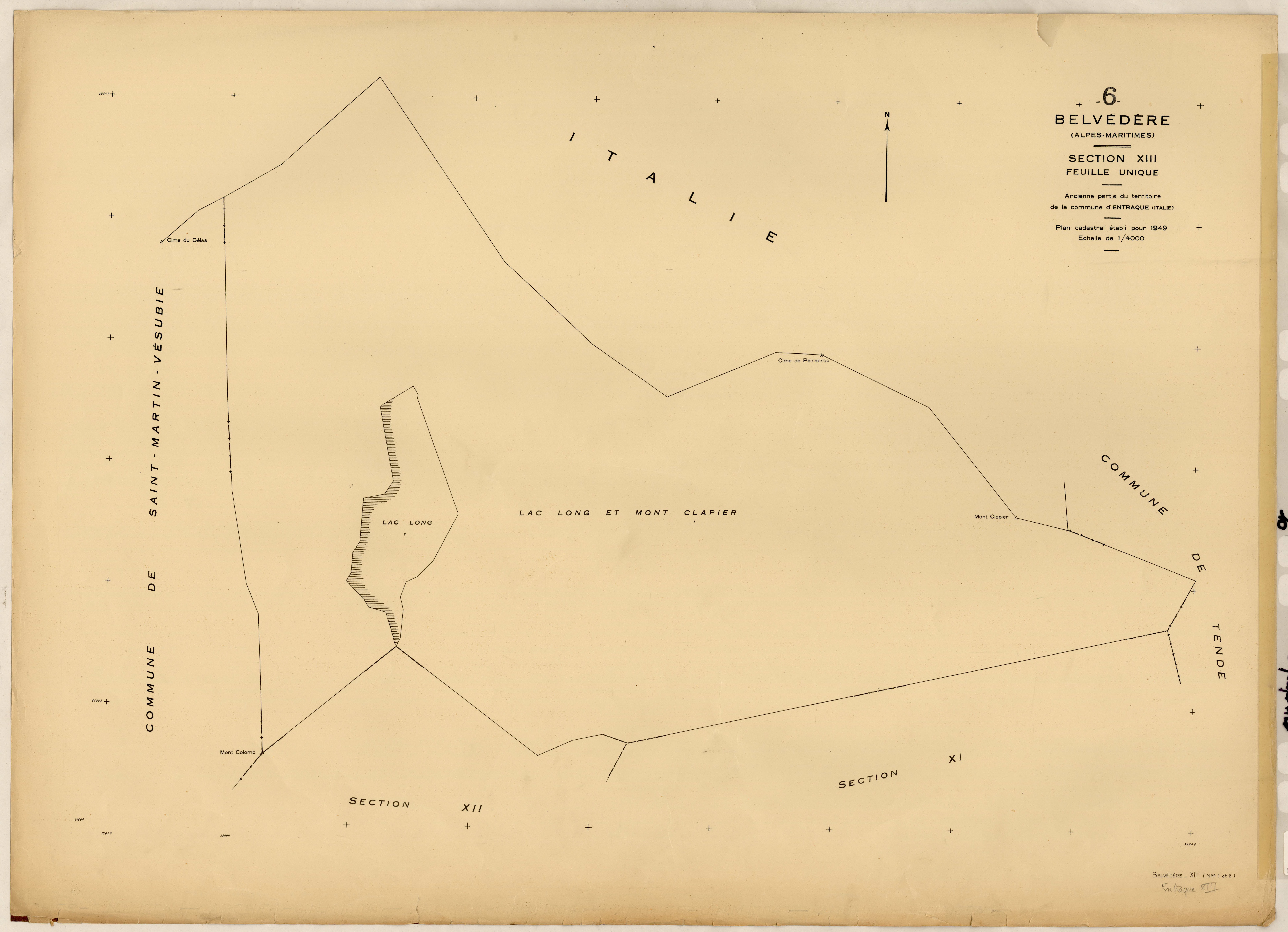 Plan de section, XIII