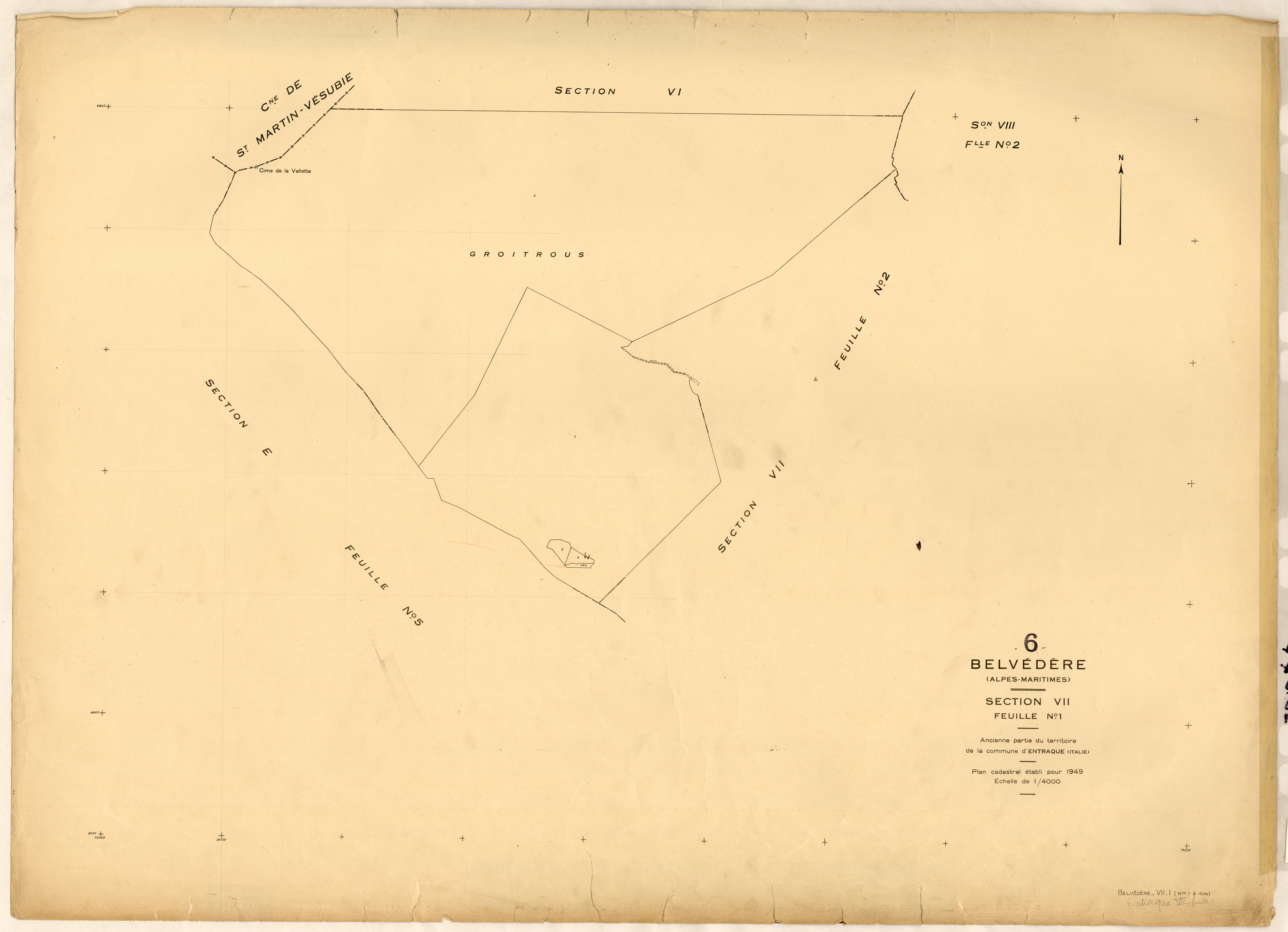 Plan de section, VII1