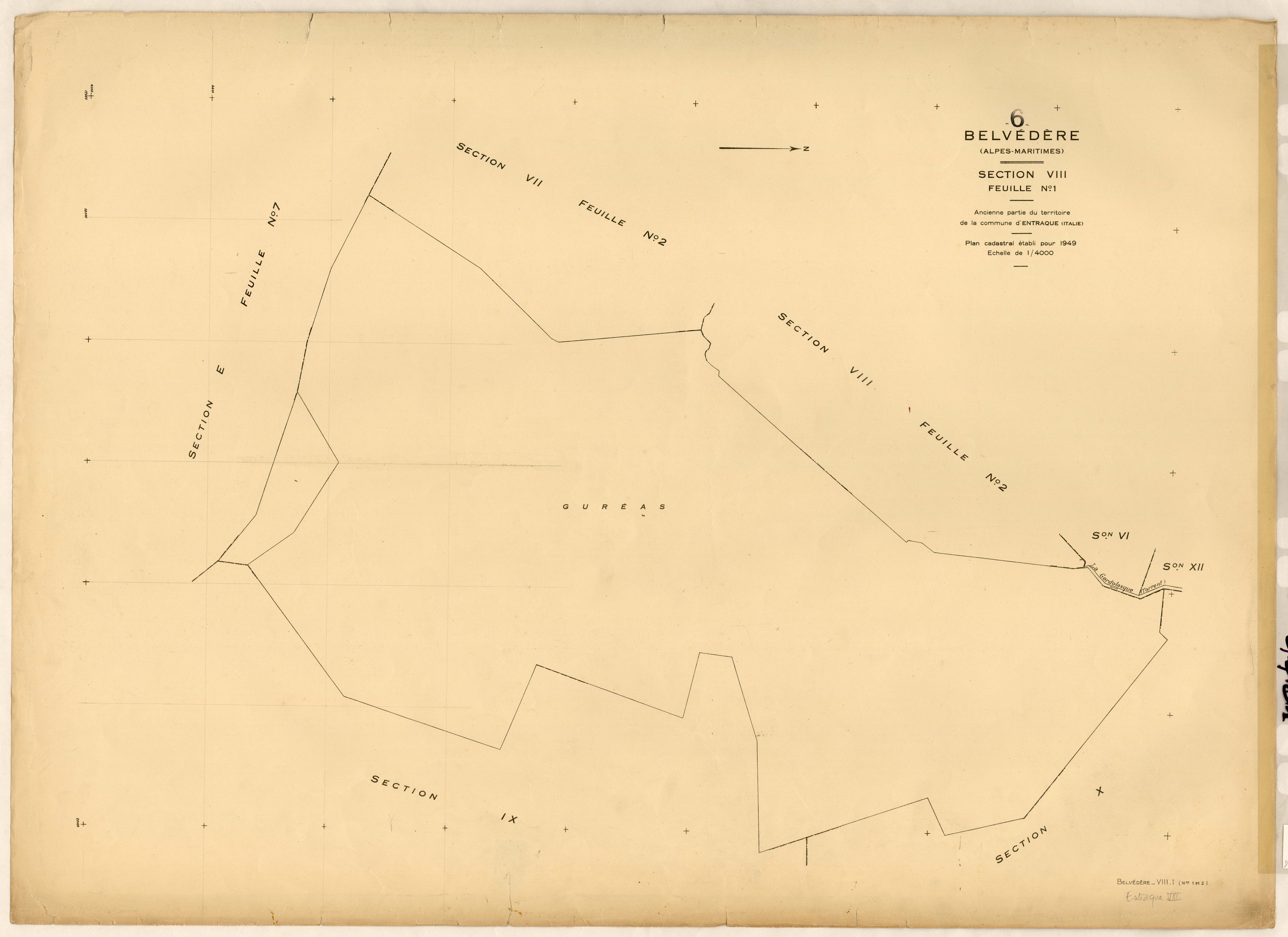 Plan de section, VIII1
