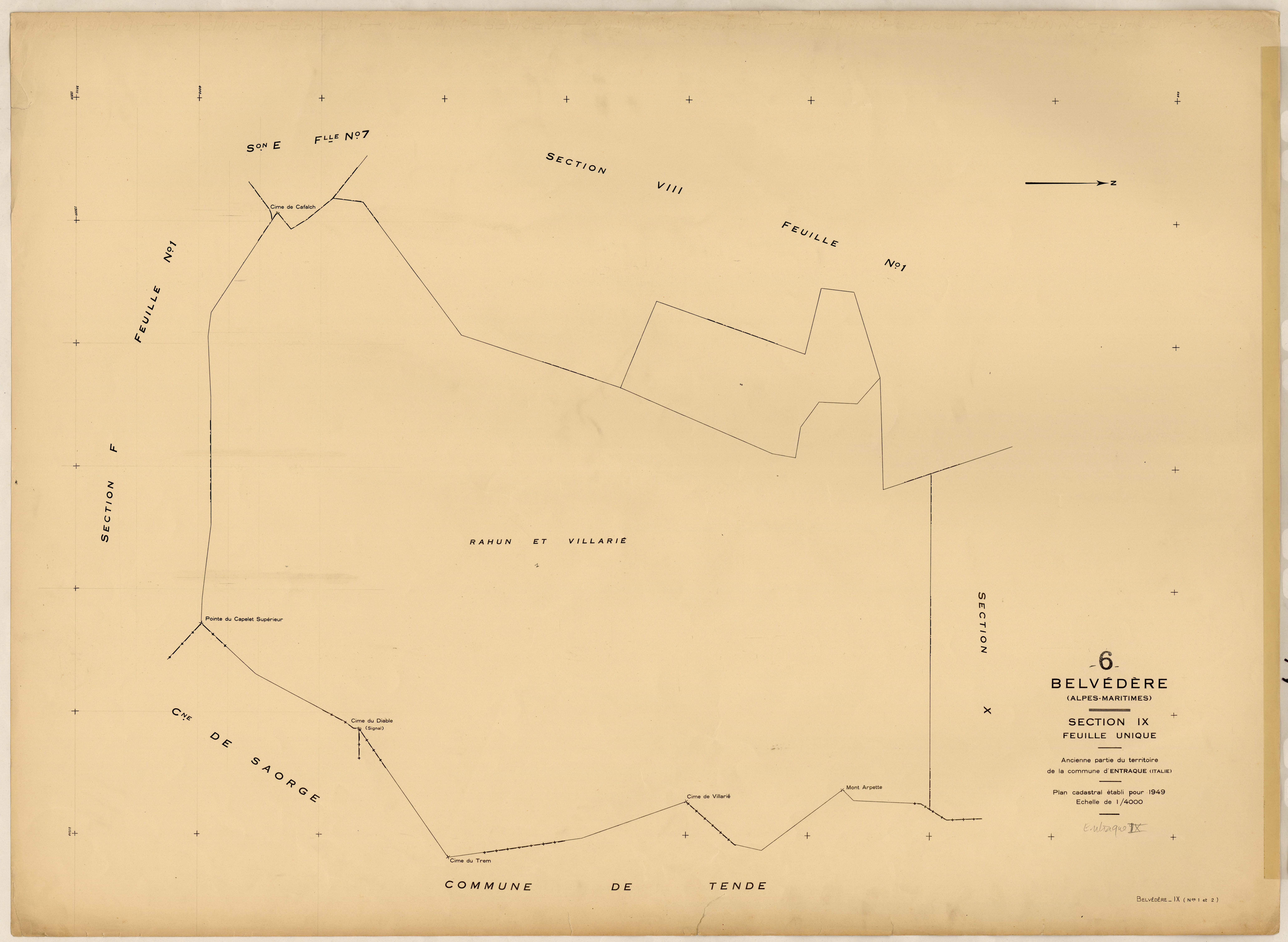 Plan de section, IX
