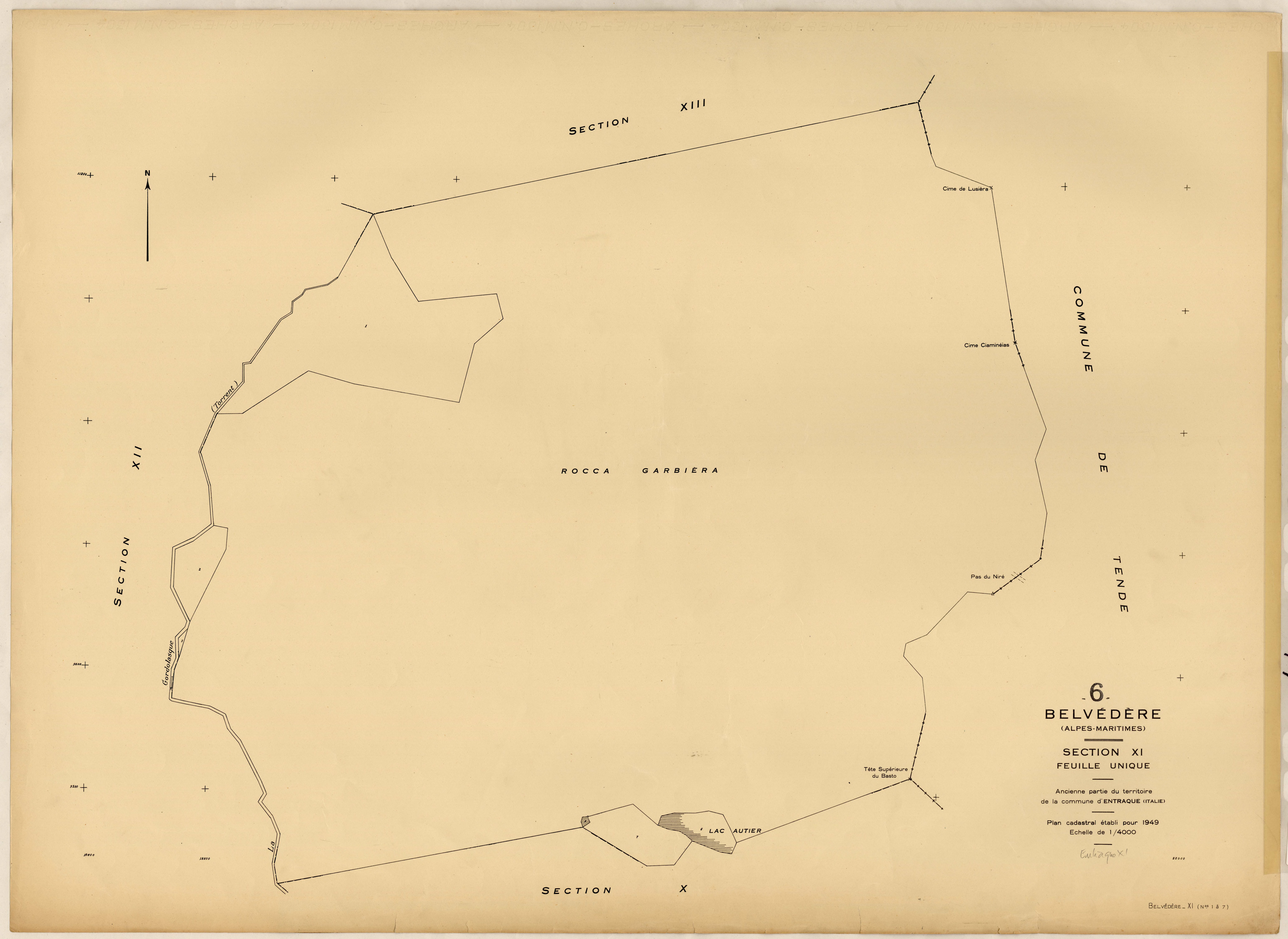 Plan de section, XI