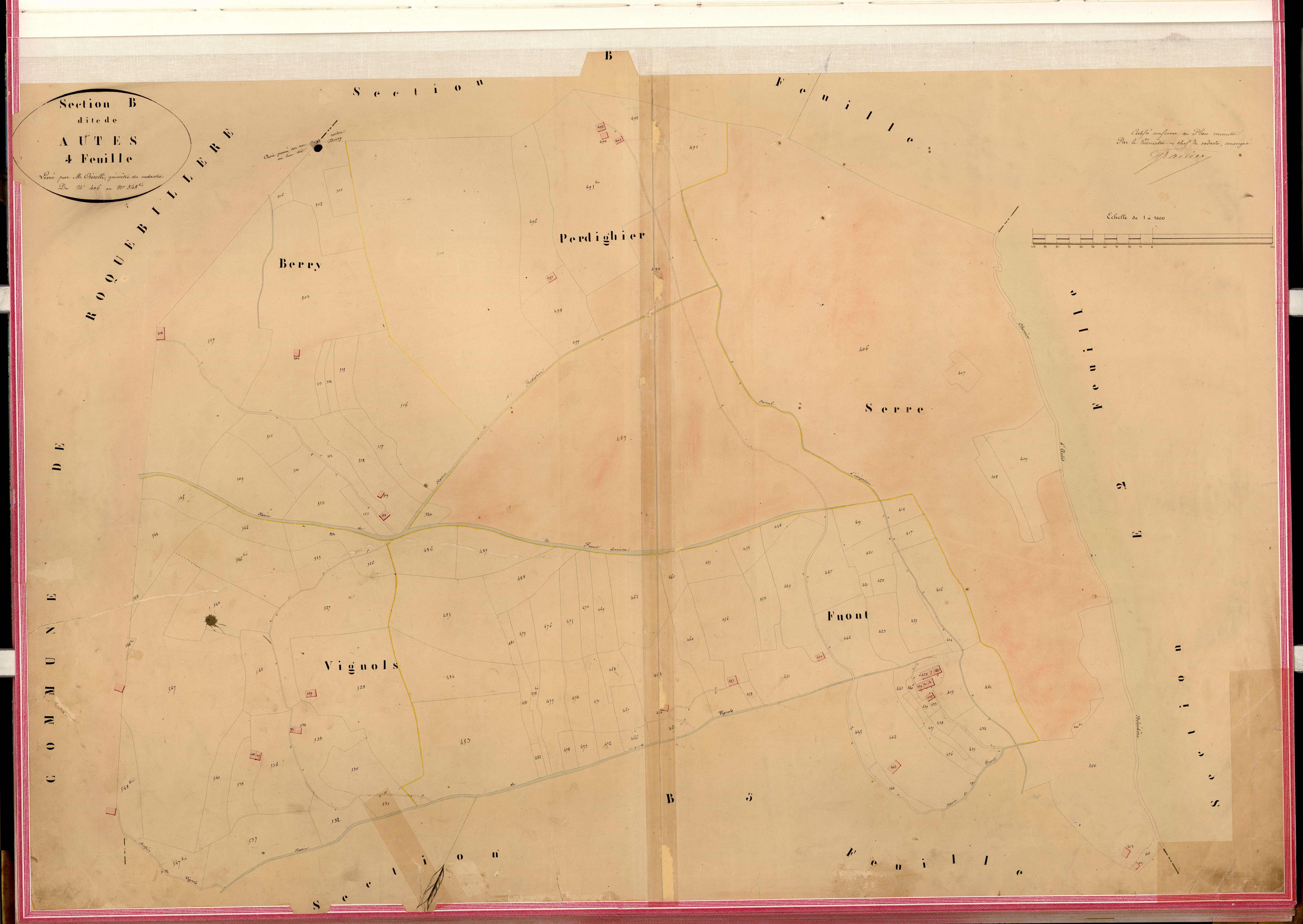Autes. - Plan de section, B4