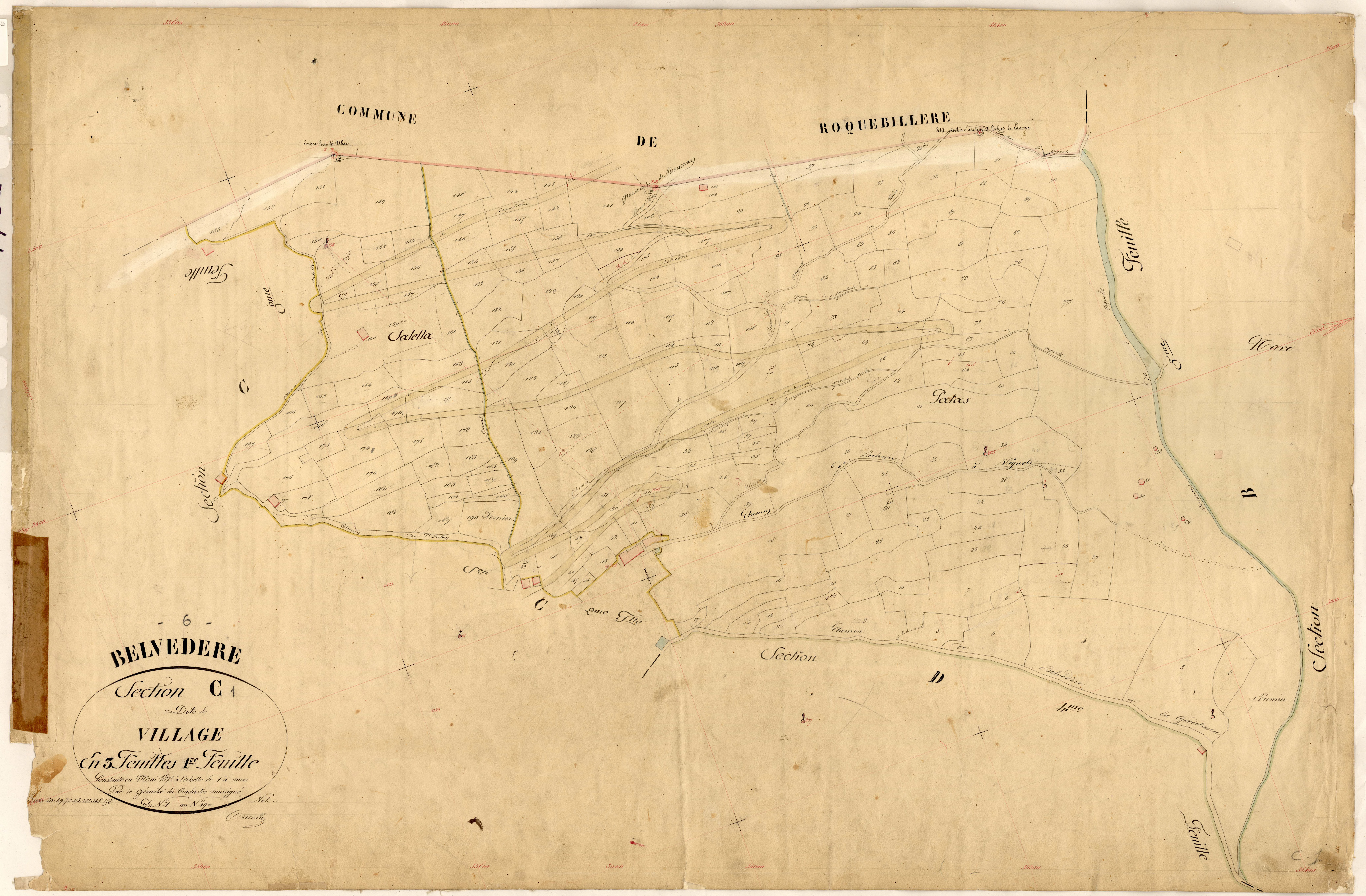 Village. - Plan de section, C1