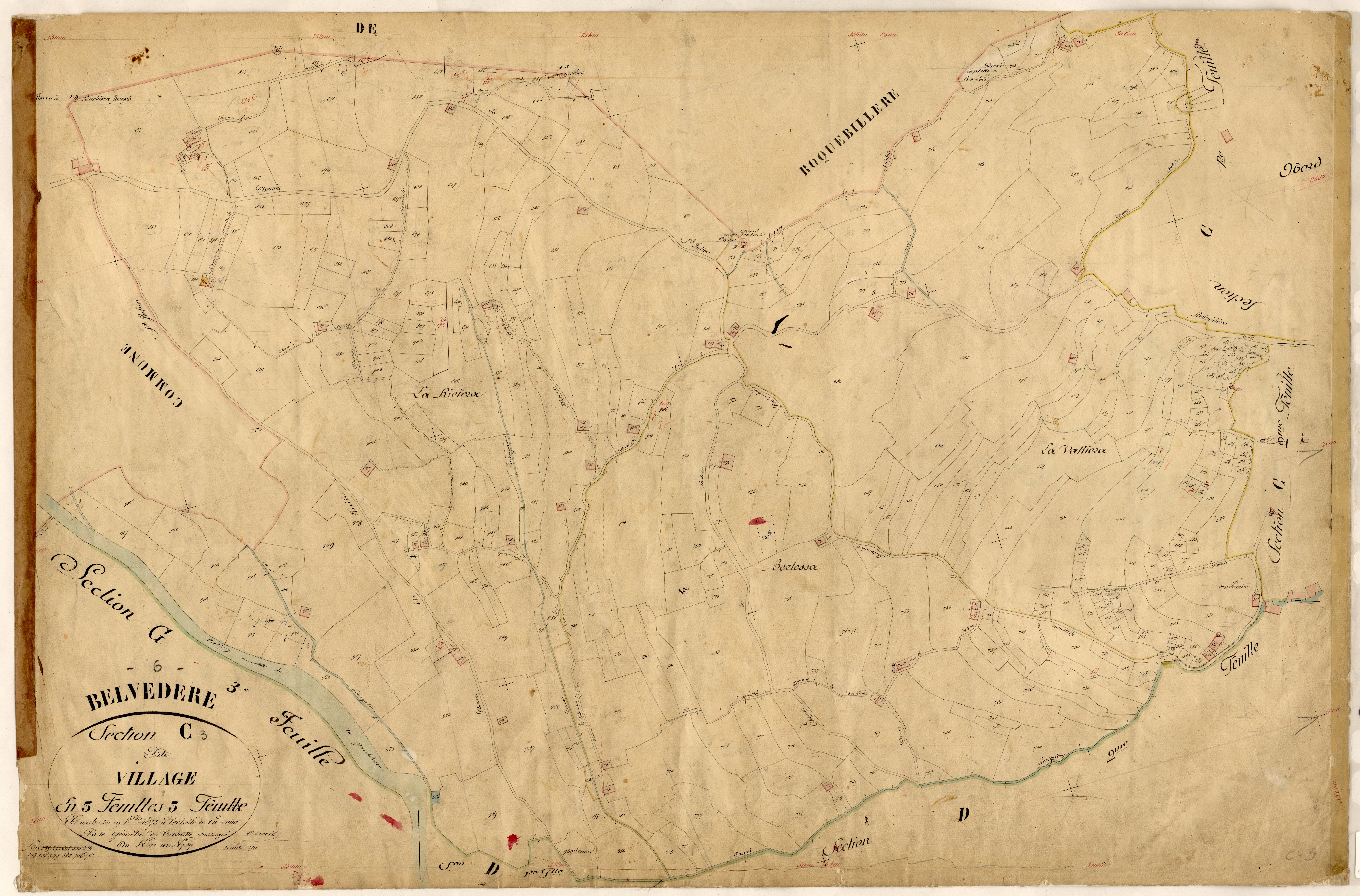 Village. - Plan de section, C3