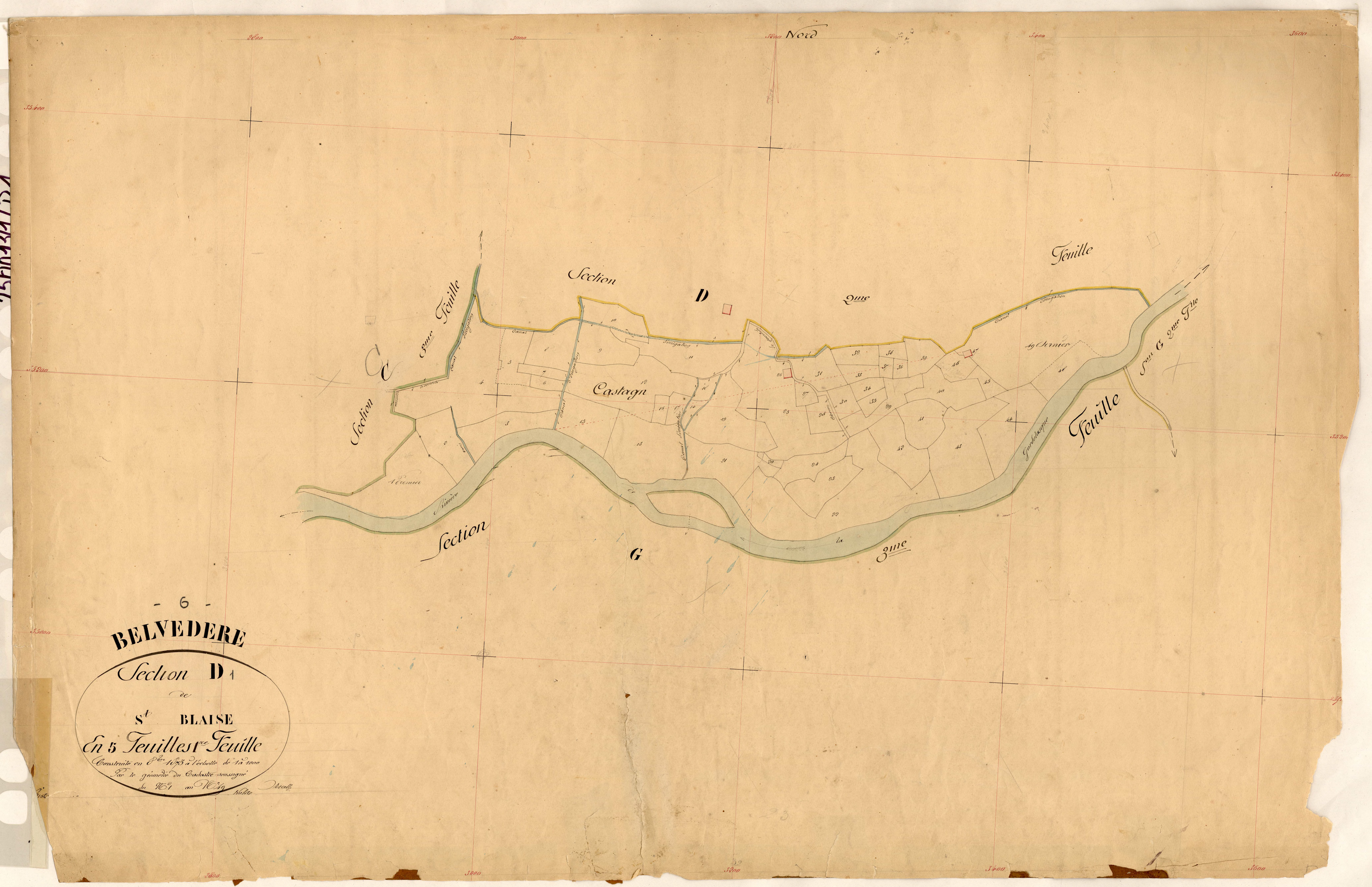Saint Blaise. - Plan de section, D1
