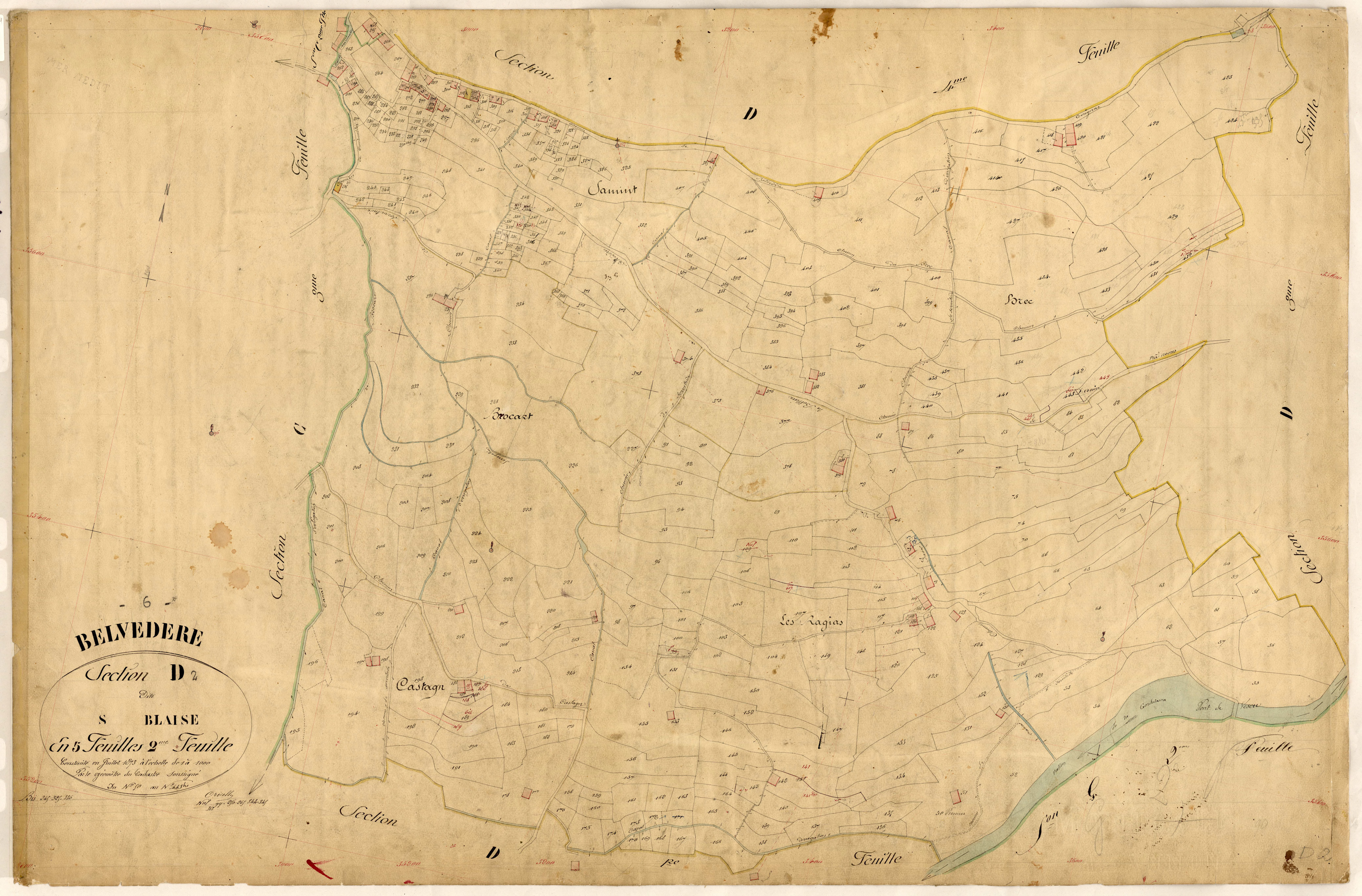 Saint Blaise. - Plan de section, D2