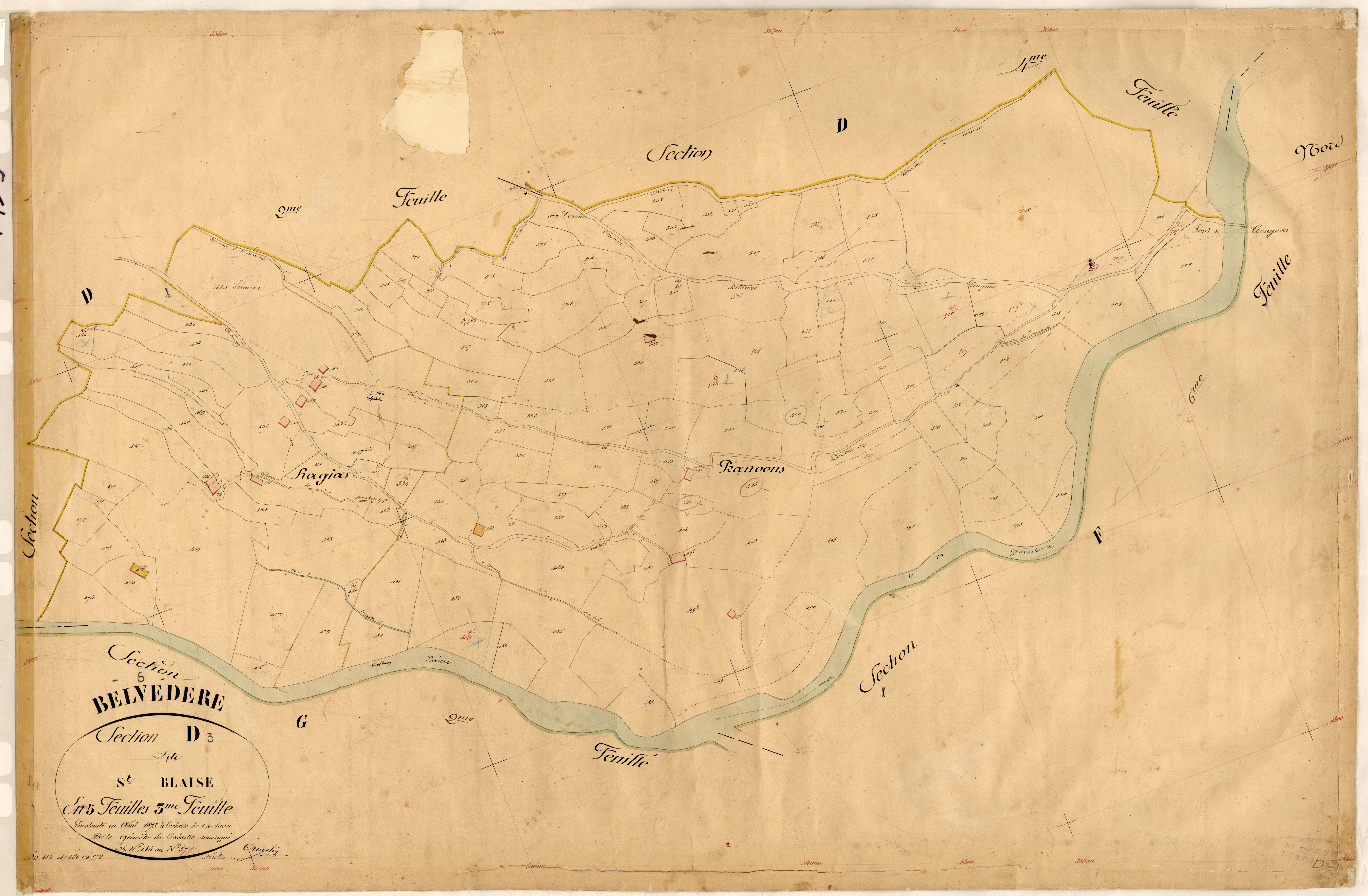 Saint Blaise. - Plan de section, D3