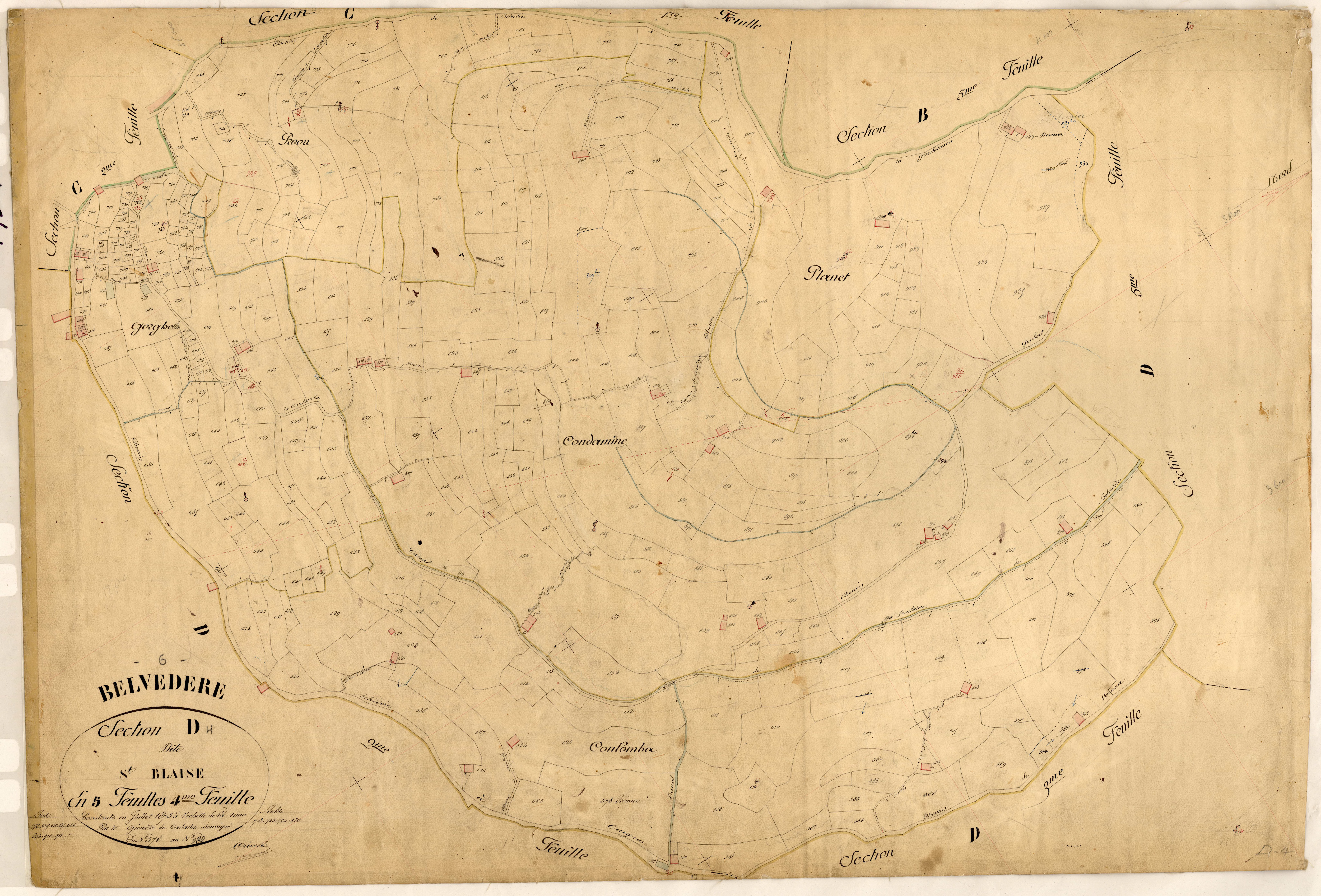 Saint Blaise. - Plan de section, D4