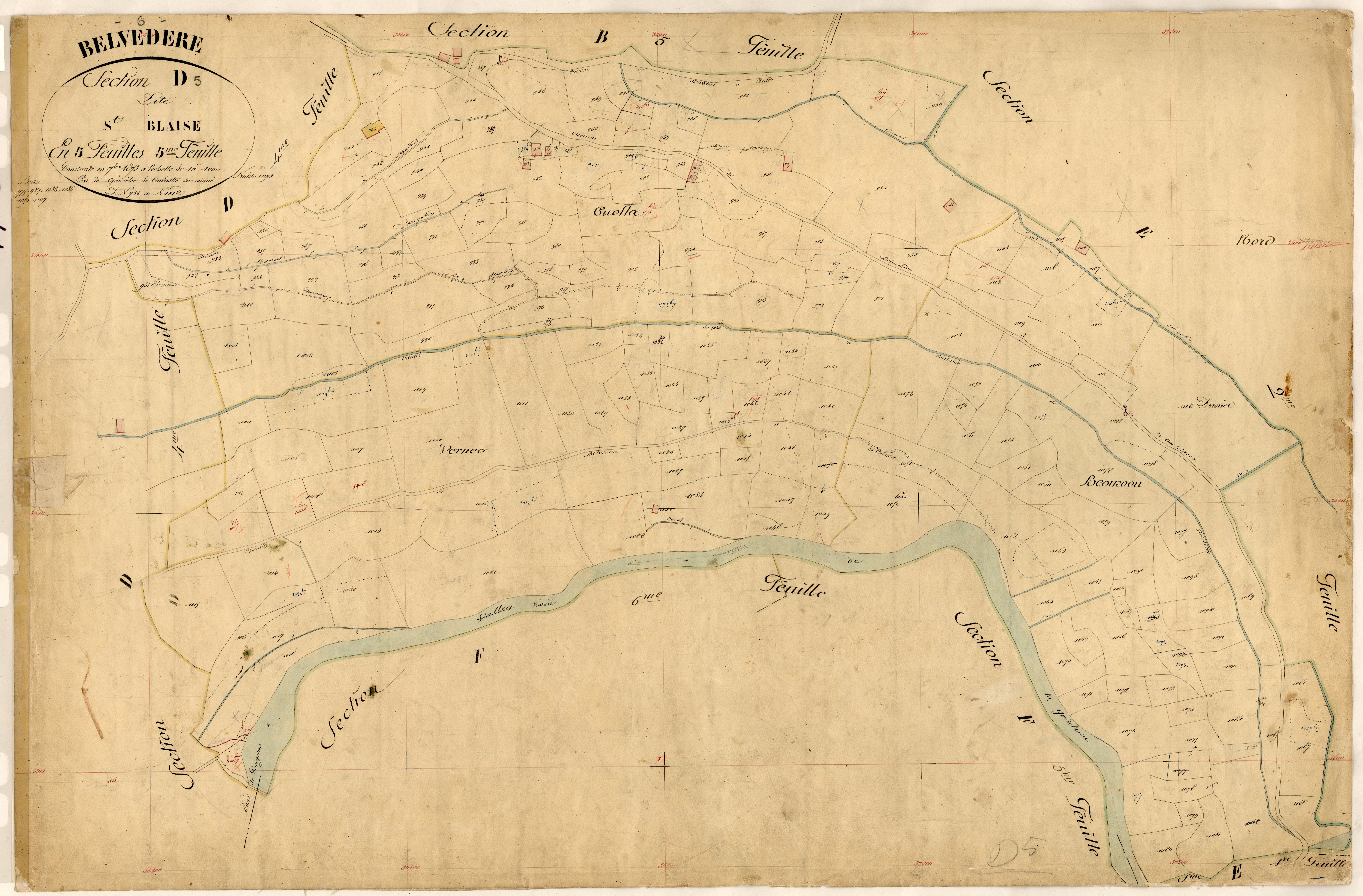 Saint Blaise. - Plan de section, D5