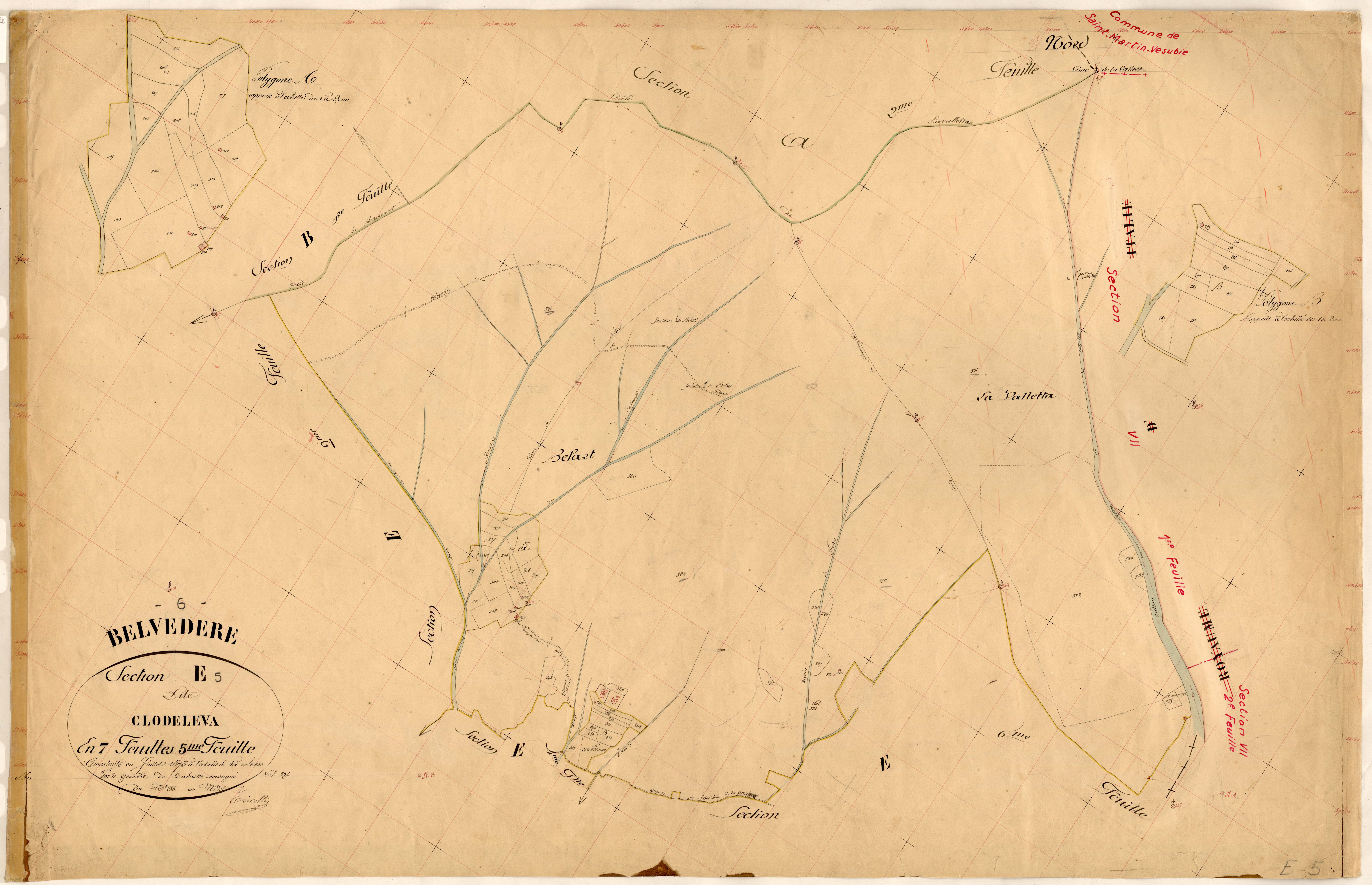 Clodeleva. - Plan de section, E5