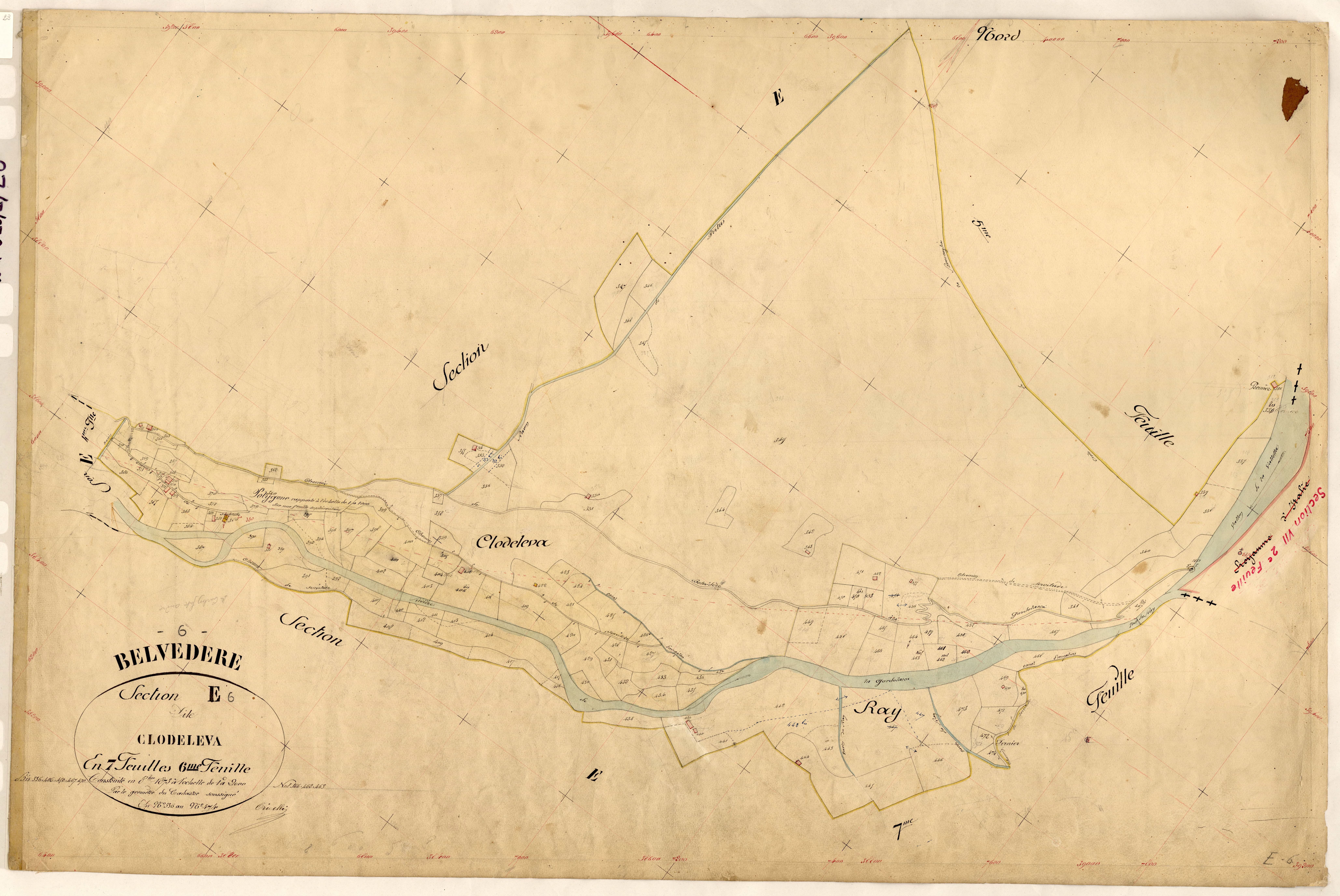 Clodeleva. - Plan de section, E6