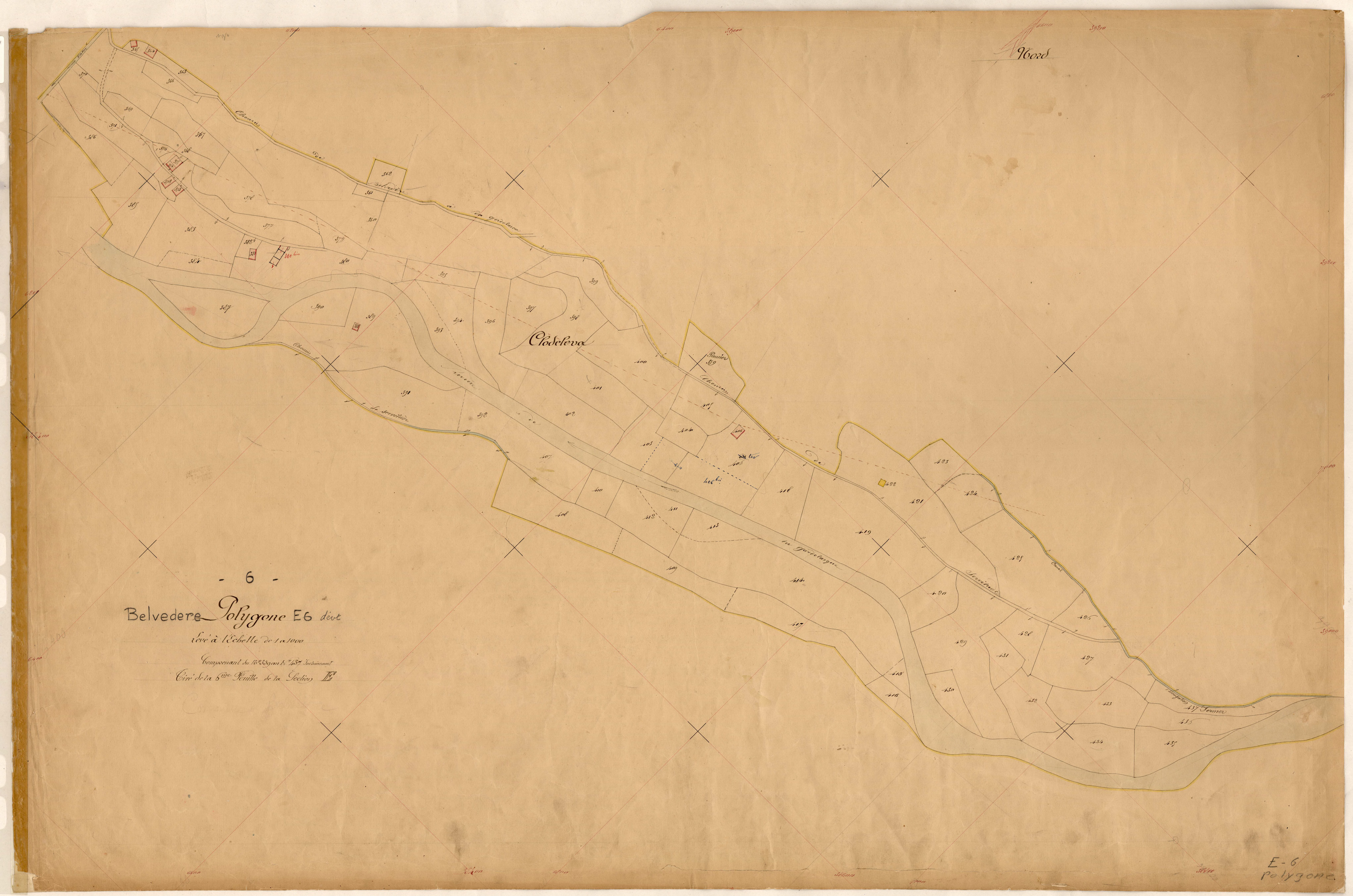 Clodeleva (développement). - Plan de section, E6(d)