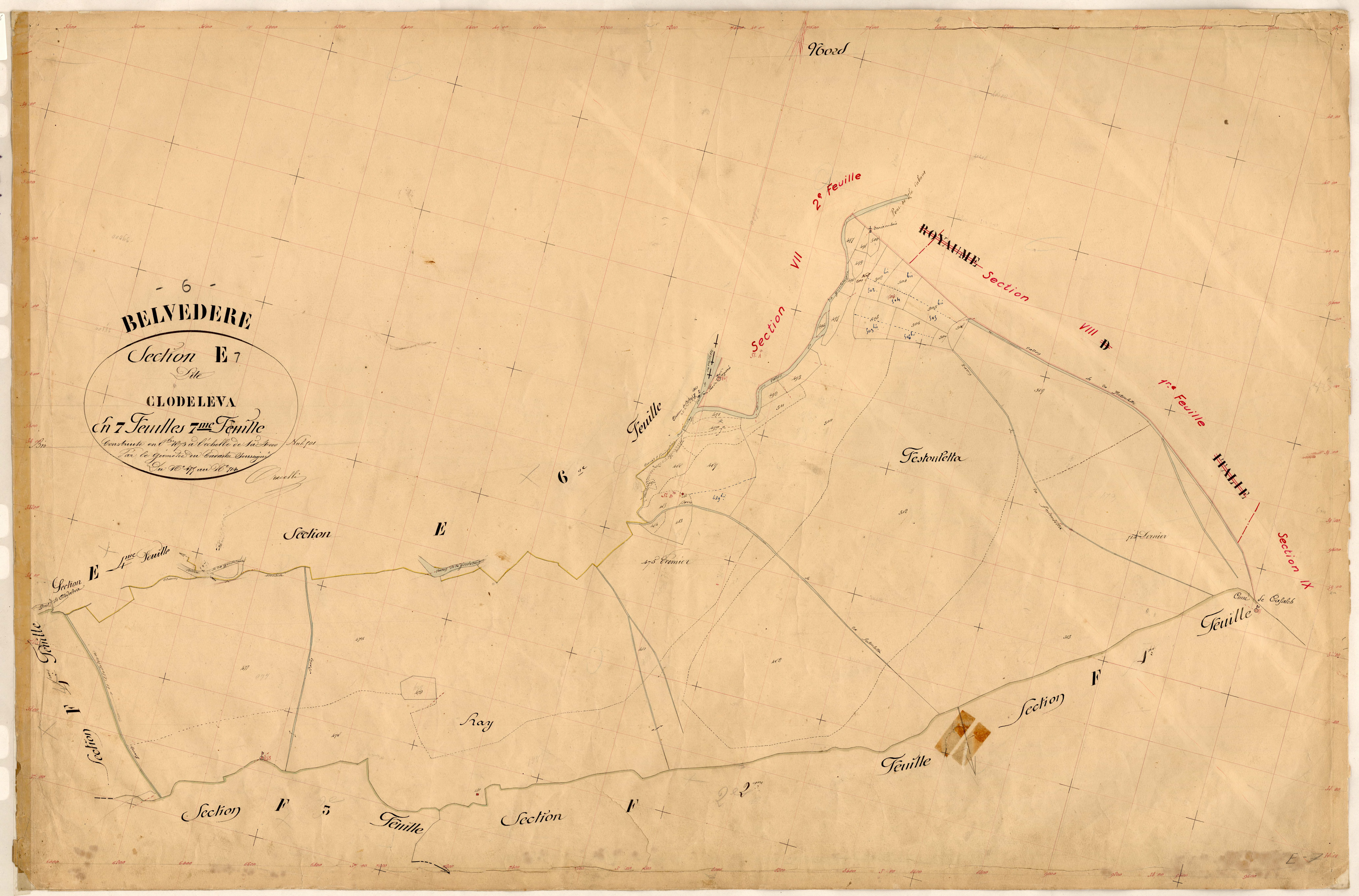 Clodeleva. - Plan de section, E7