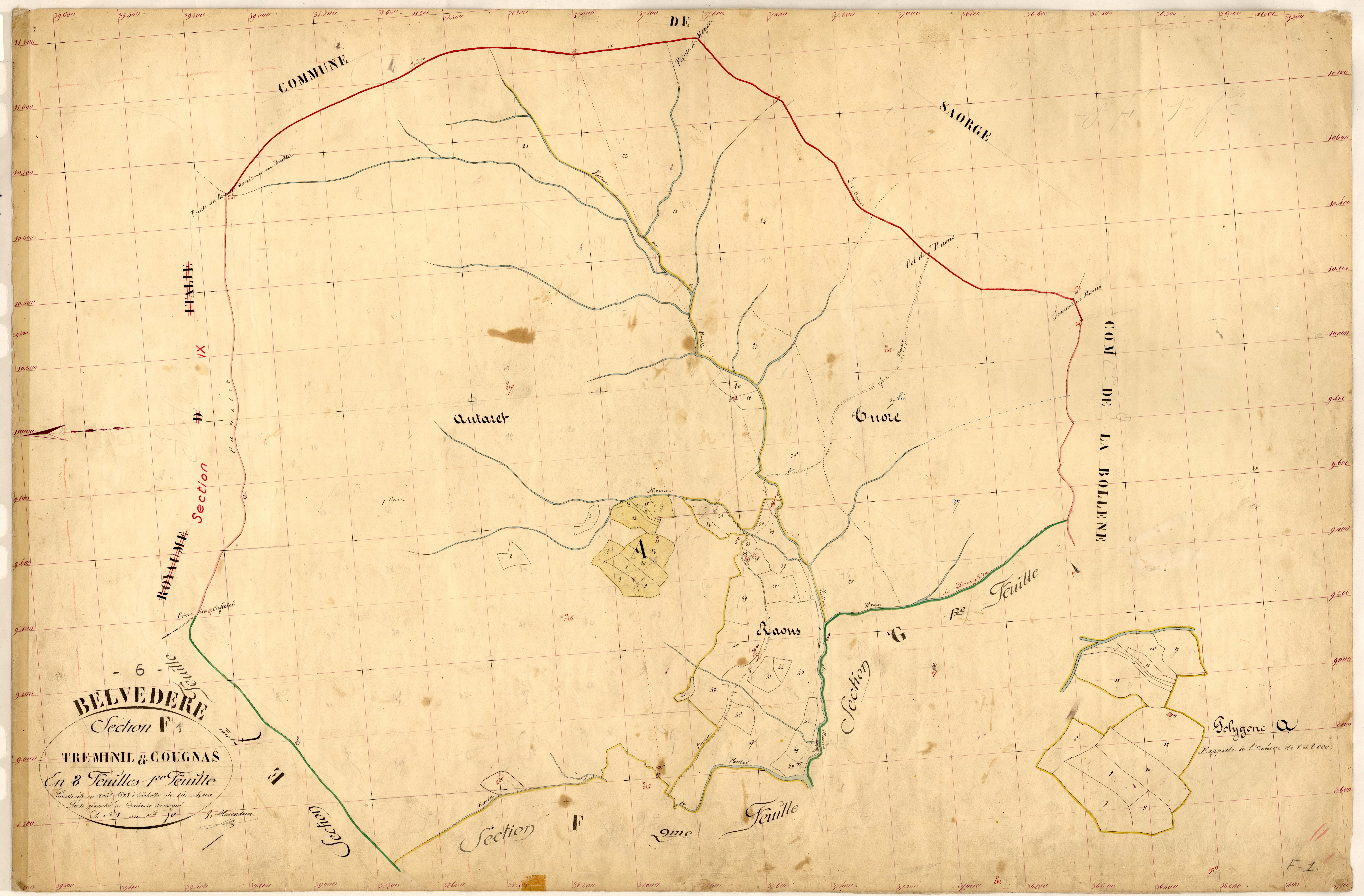 Treminil et Cougnas. - Plan de section, F1