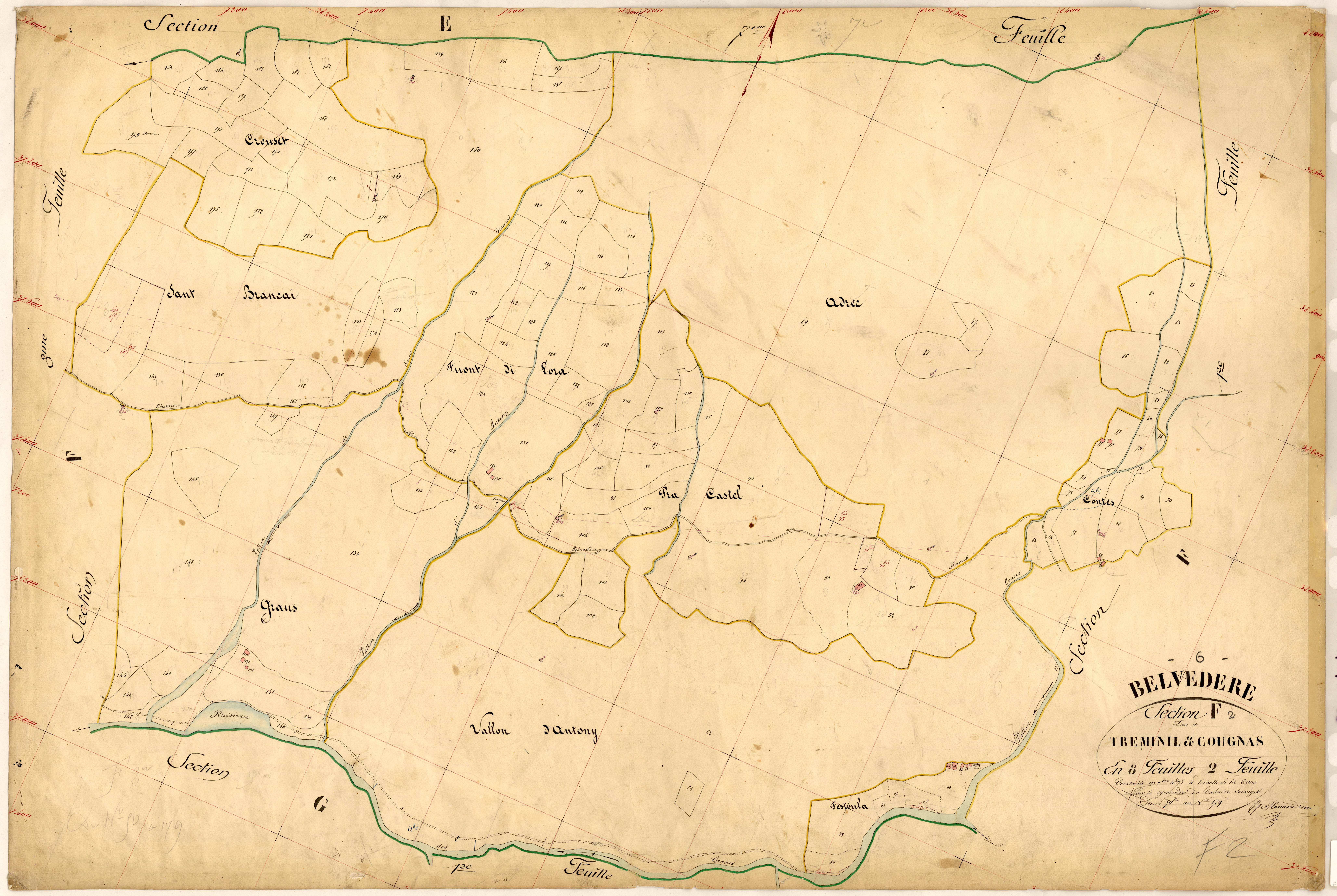 Treminil et Cougnas. - Plan de section, F2