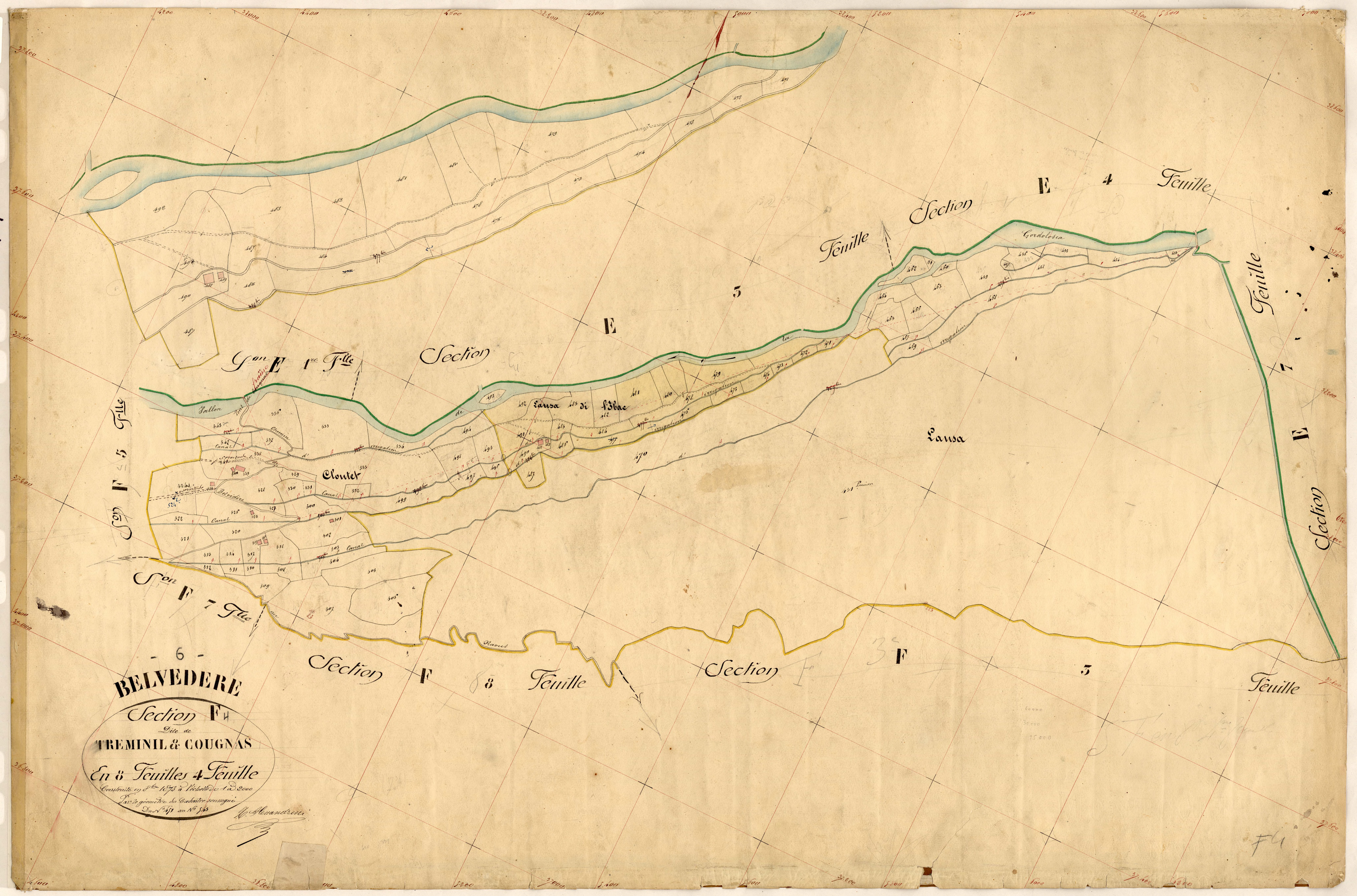 Treminil et Cougnas. - Plan de section, F4