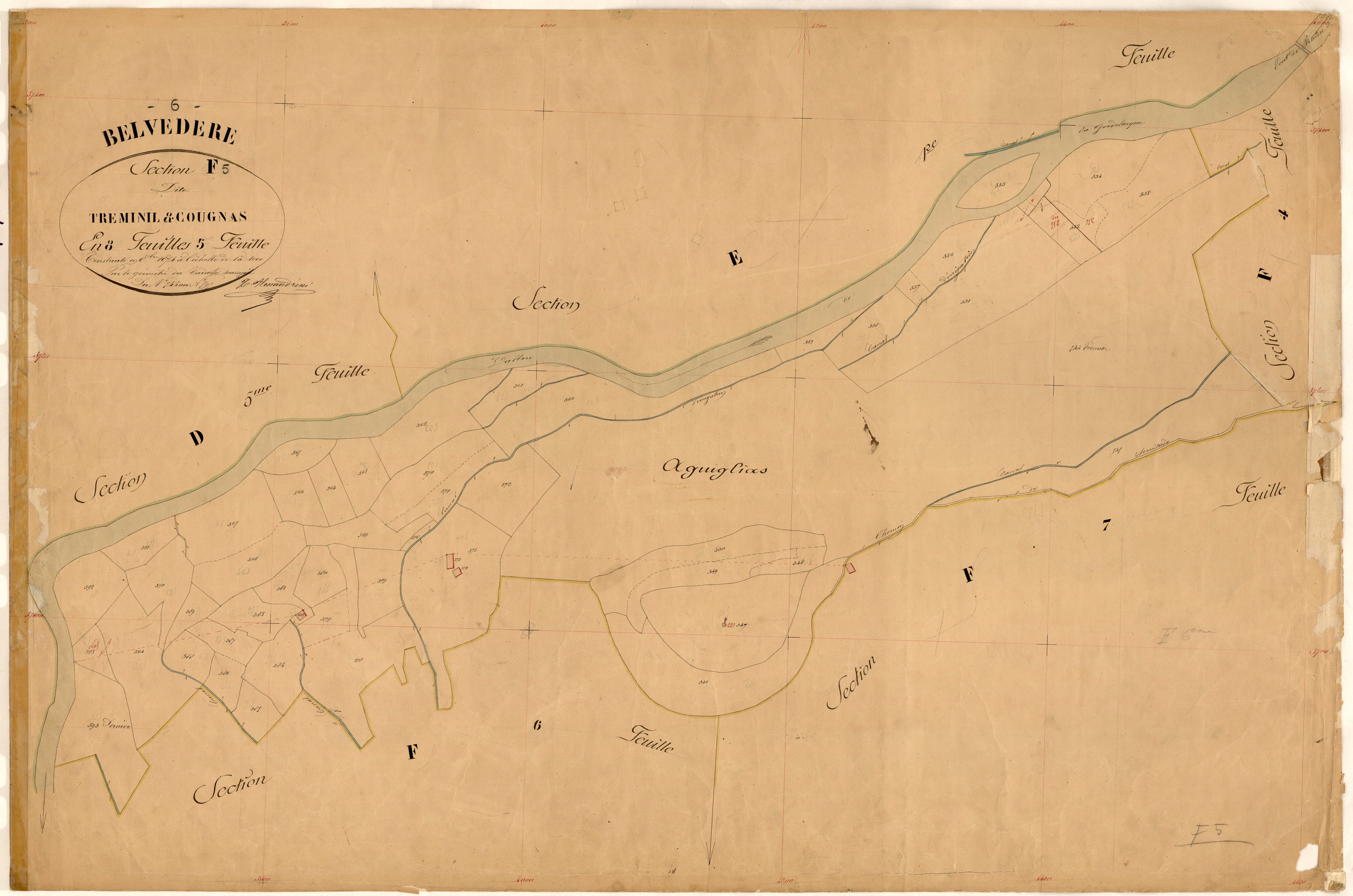 Treminil et Cougnas. - Plan de section, F5