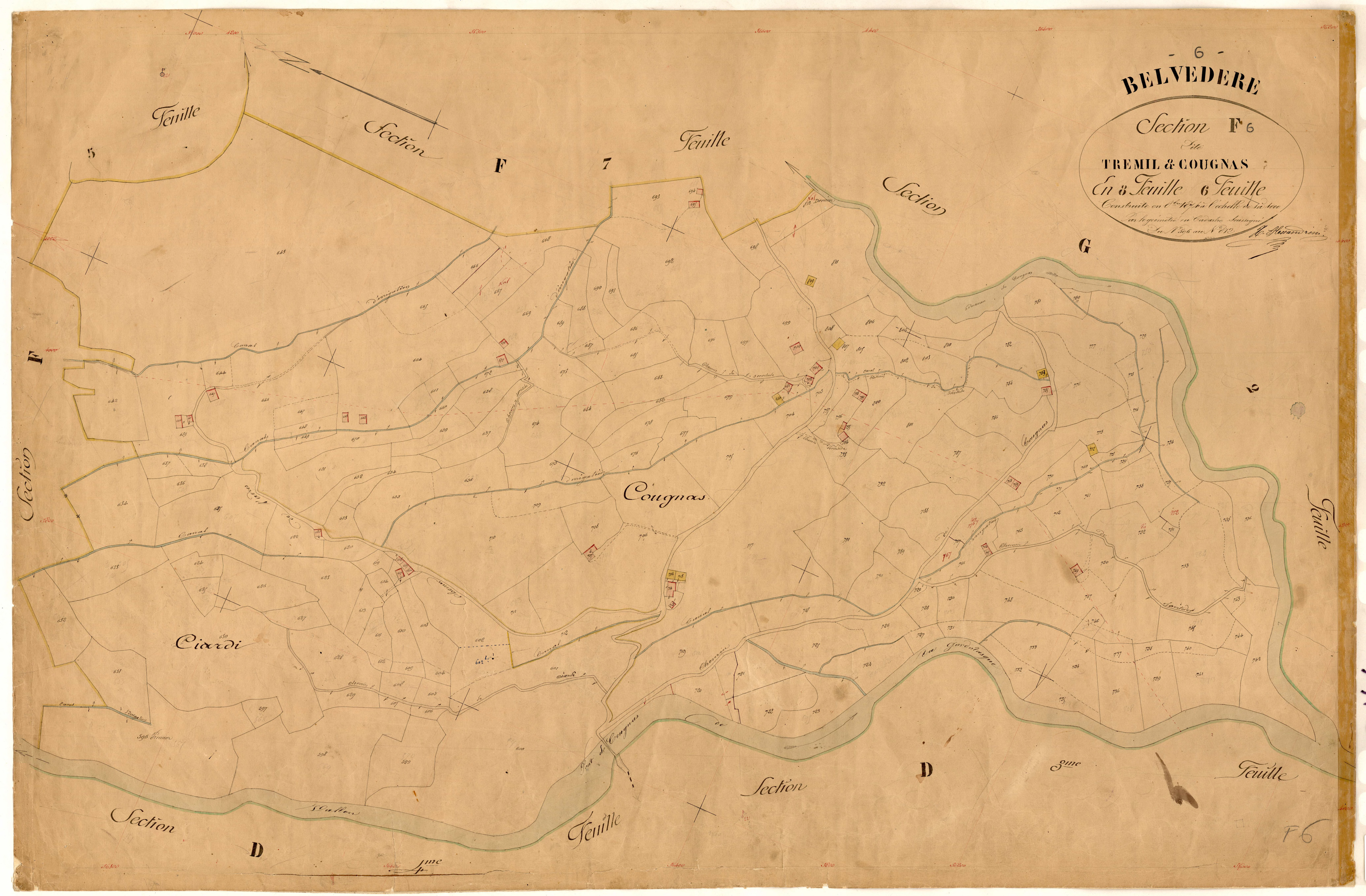 Treminil et Cougnas. - Plan de section, F6