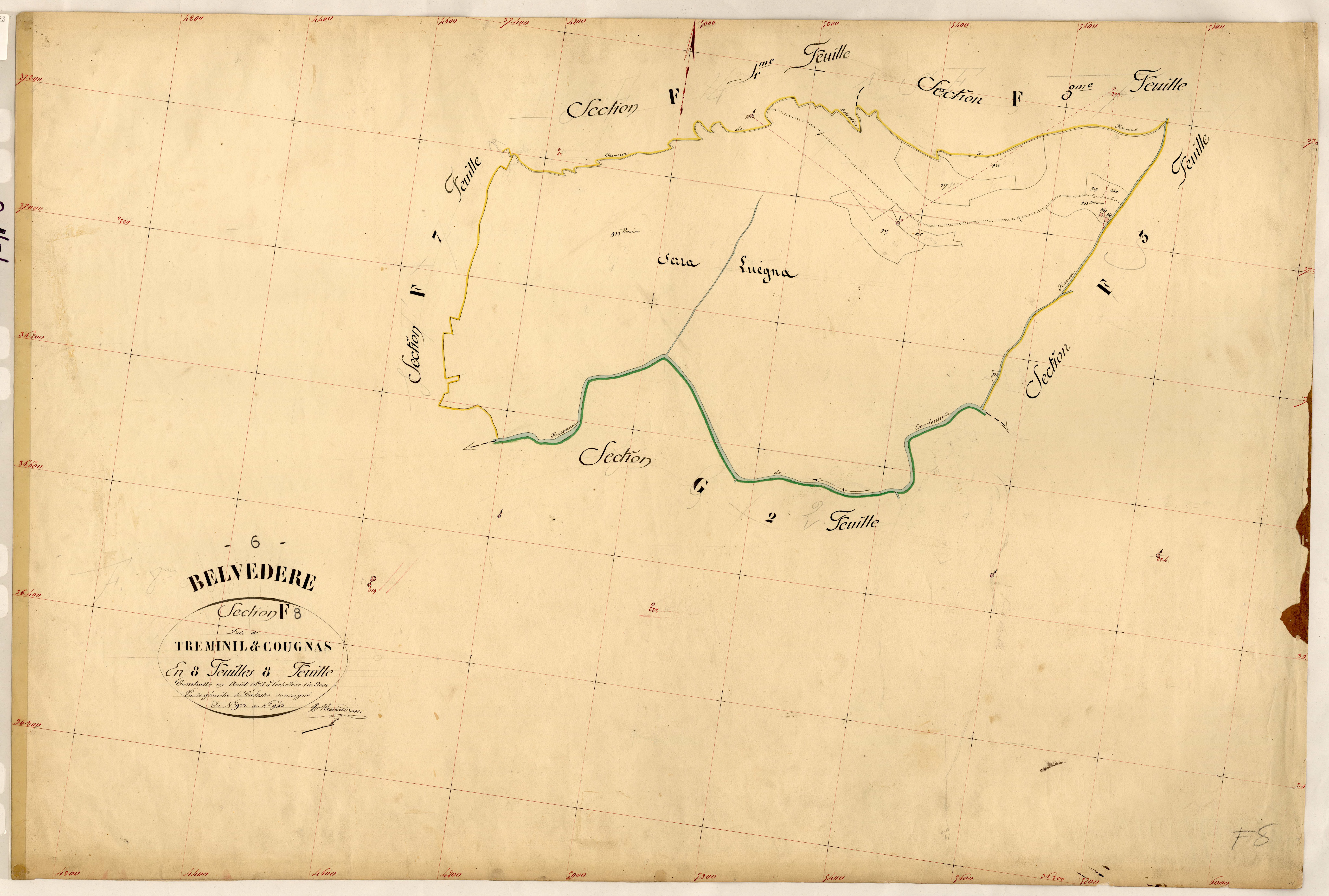 Treminil et Cougnas. - Plan de section, F8