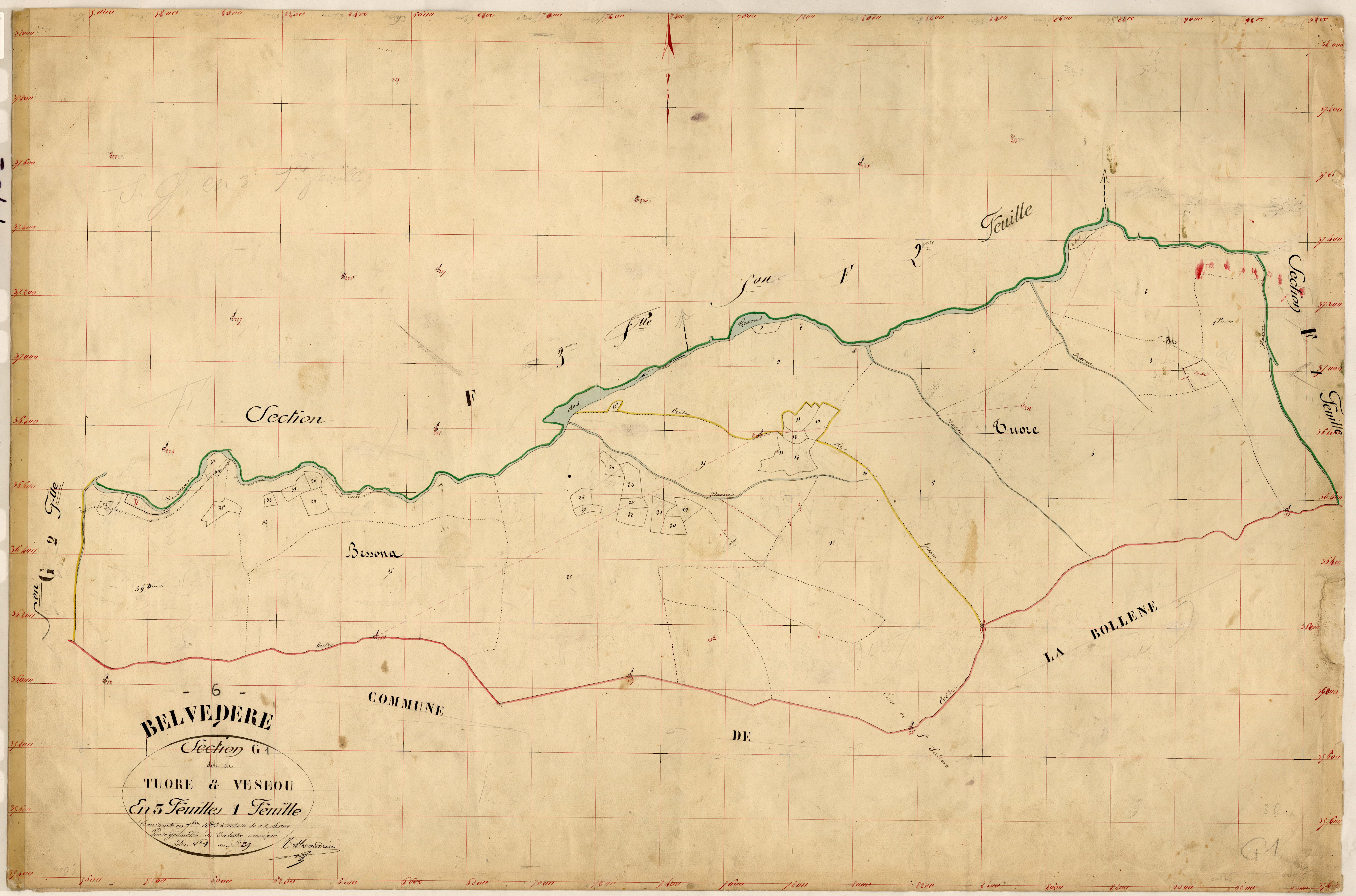 Tuore et Veseou. - Plan de section, G1