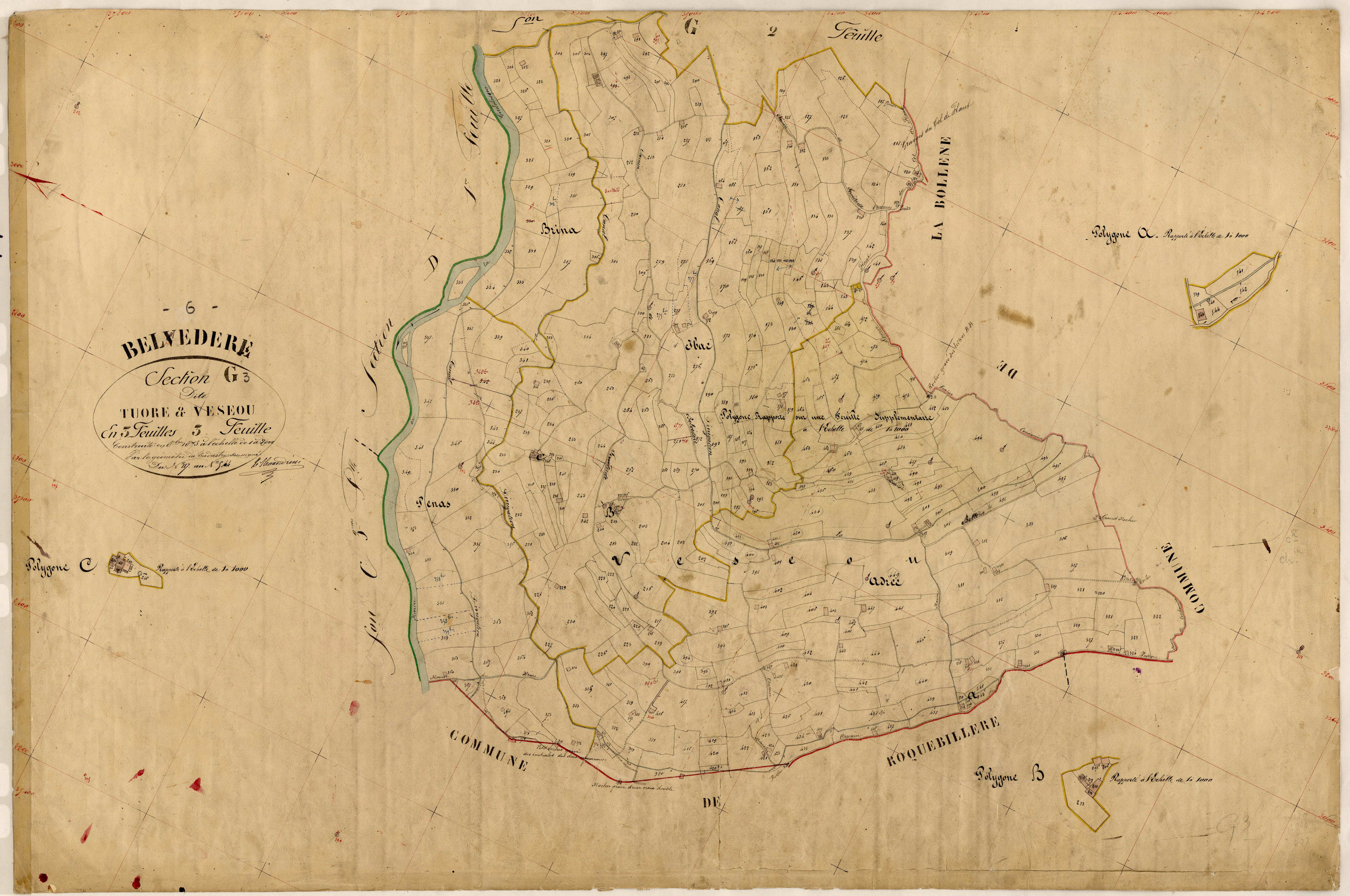 Tuore et Veseou. - Plan de section, G3