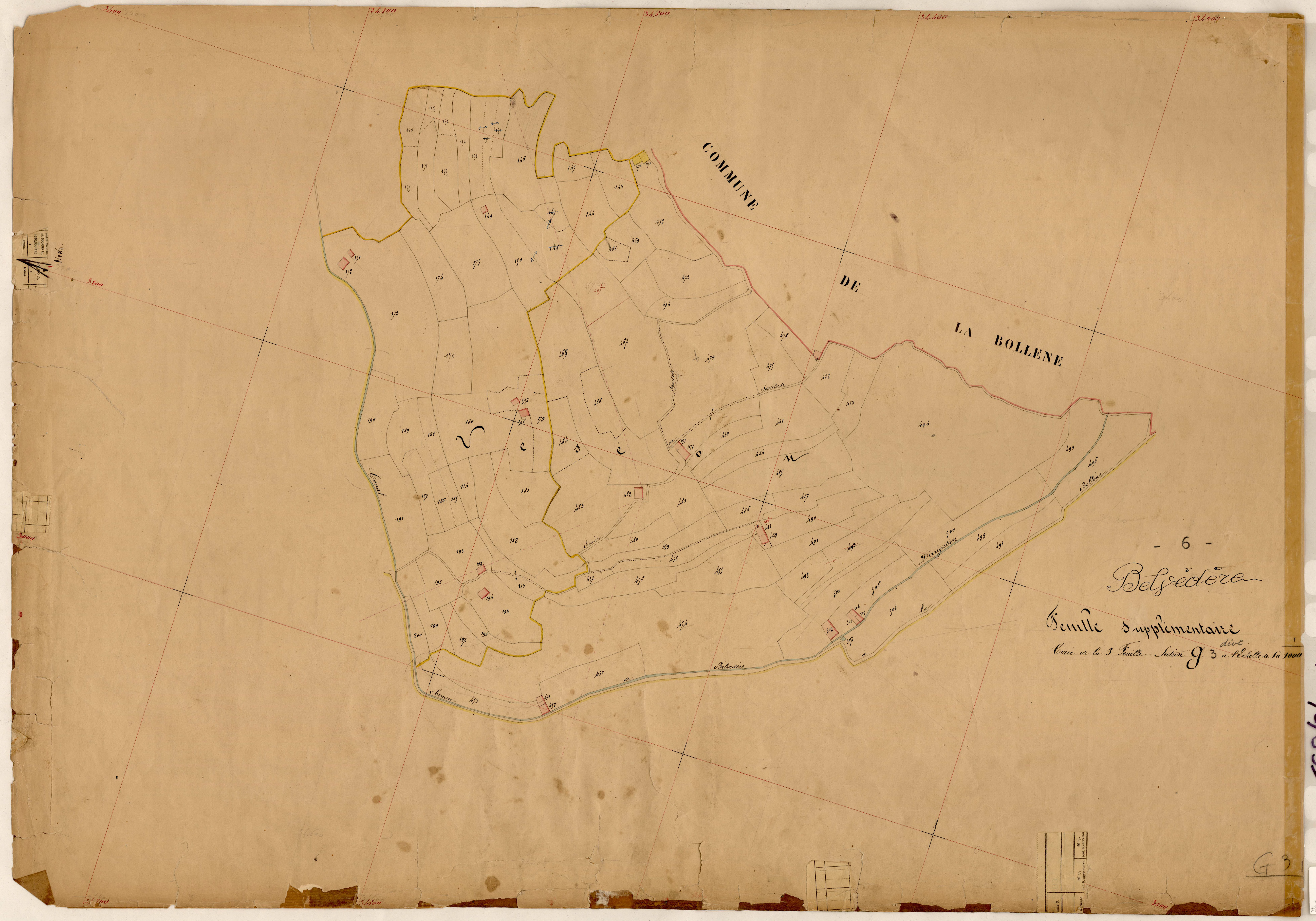 Tuore et Veseou (développement). - Plan de section, G3(d)