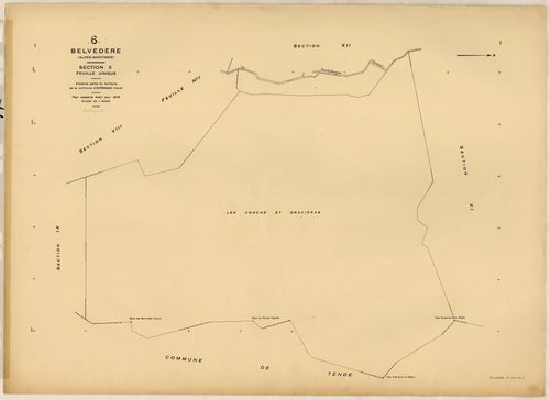 Plan de section, X