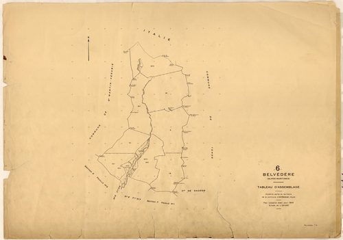 Tableau d'assemblage : origine Entraque. - TA