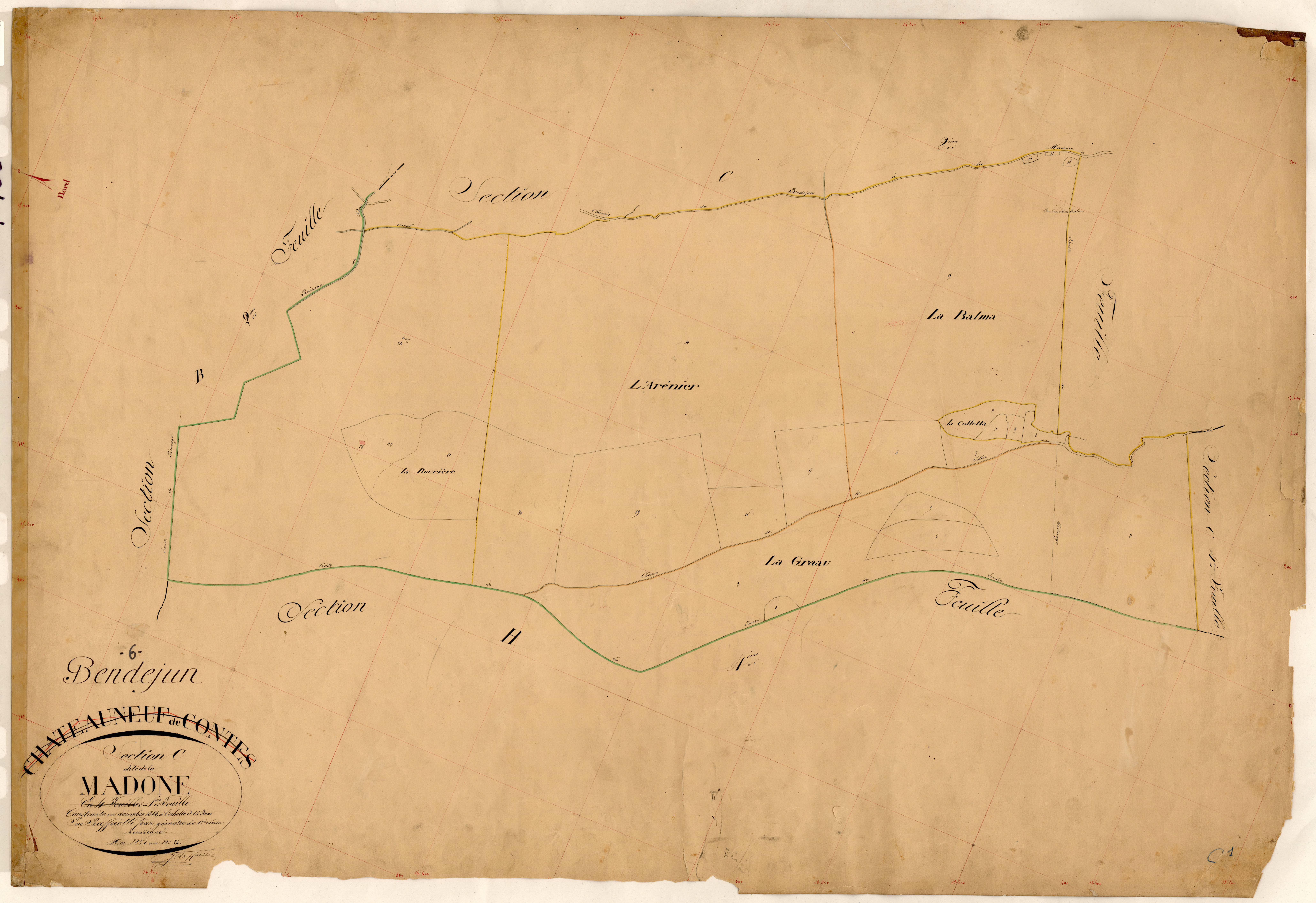 La Madone. - Plan de section, C1