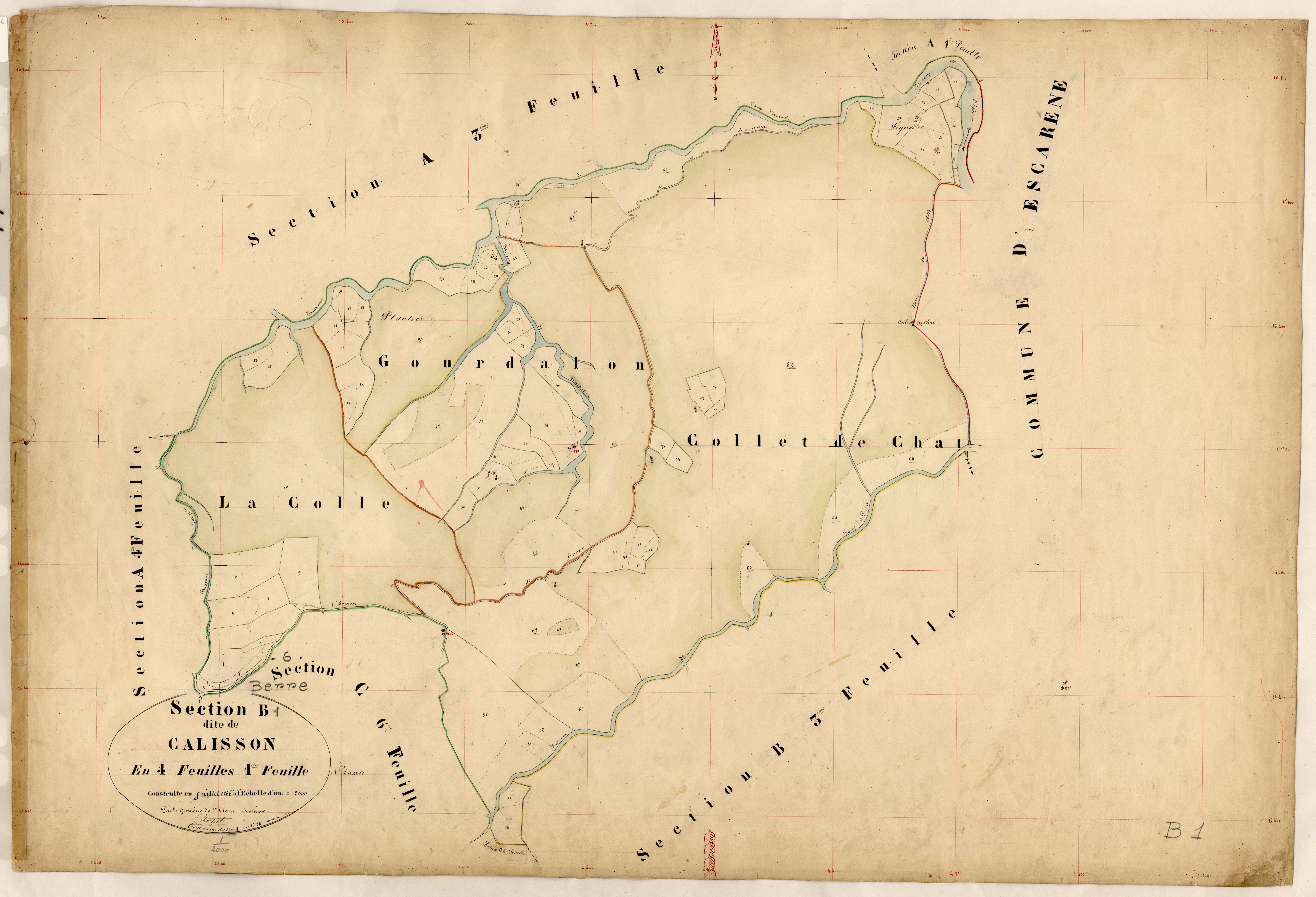 Calisson. - Plan de section, B1