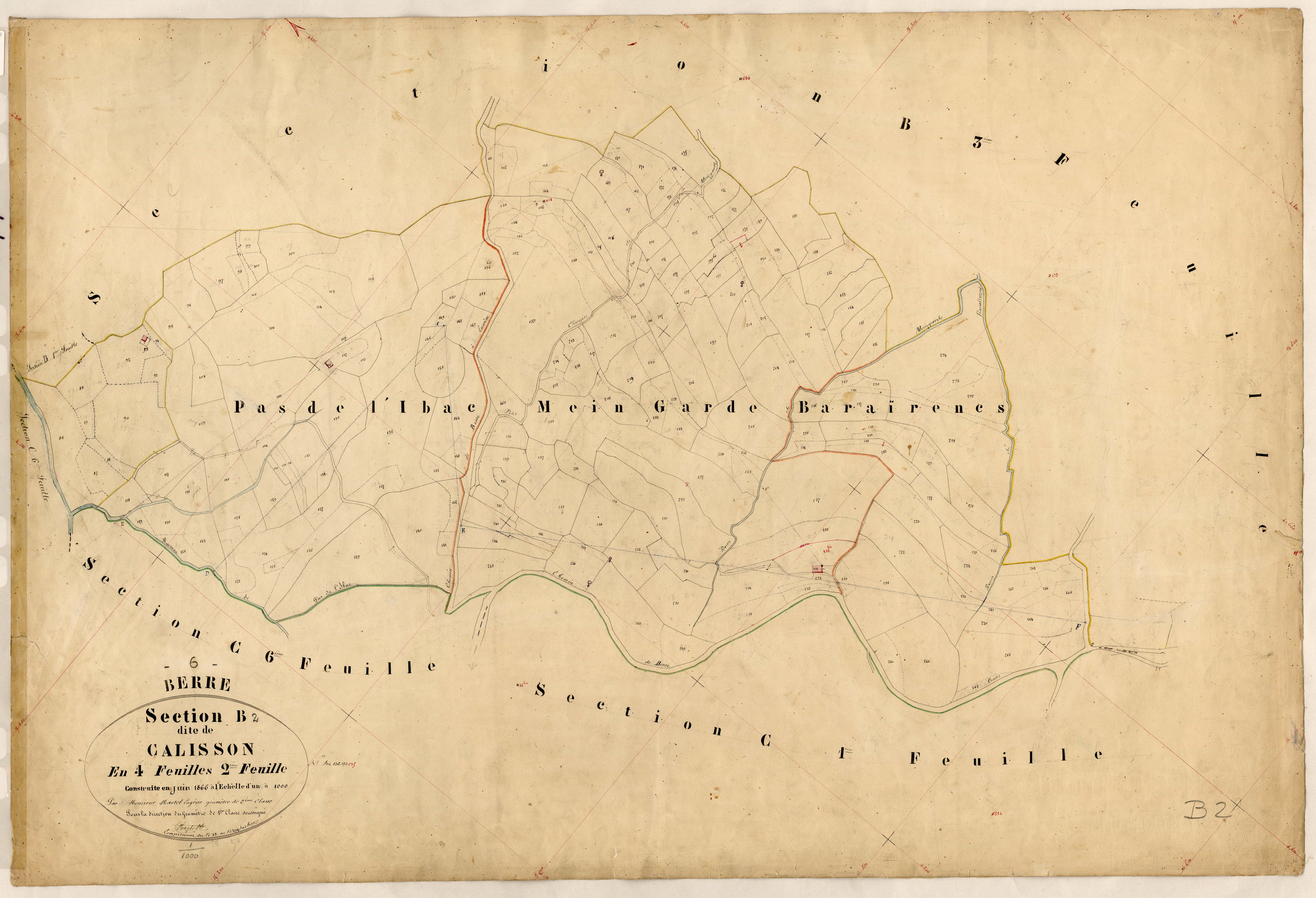 Calisson. - Plan de section, B2