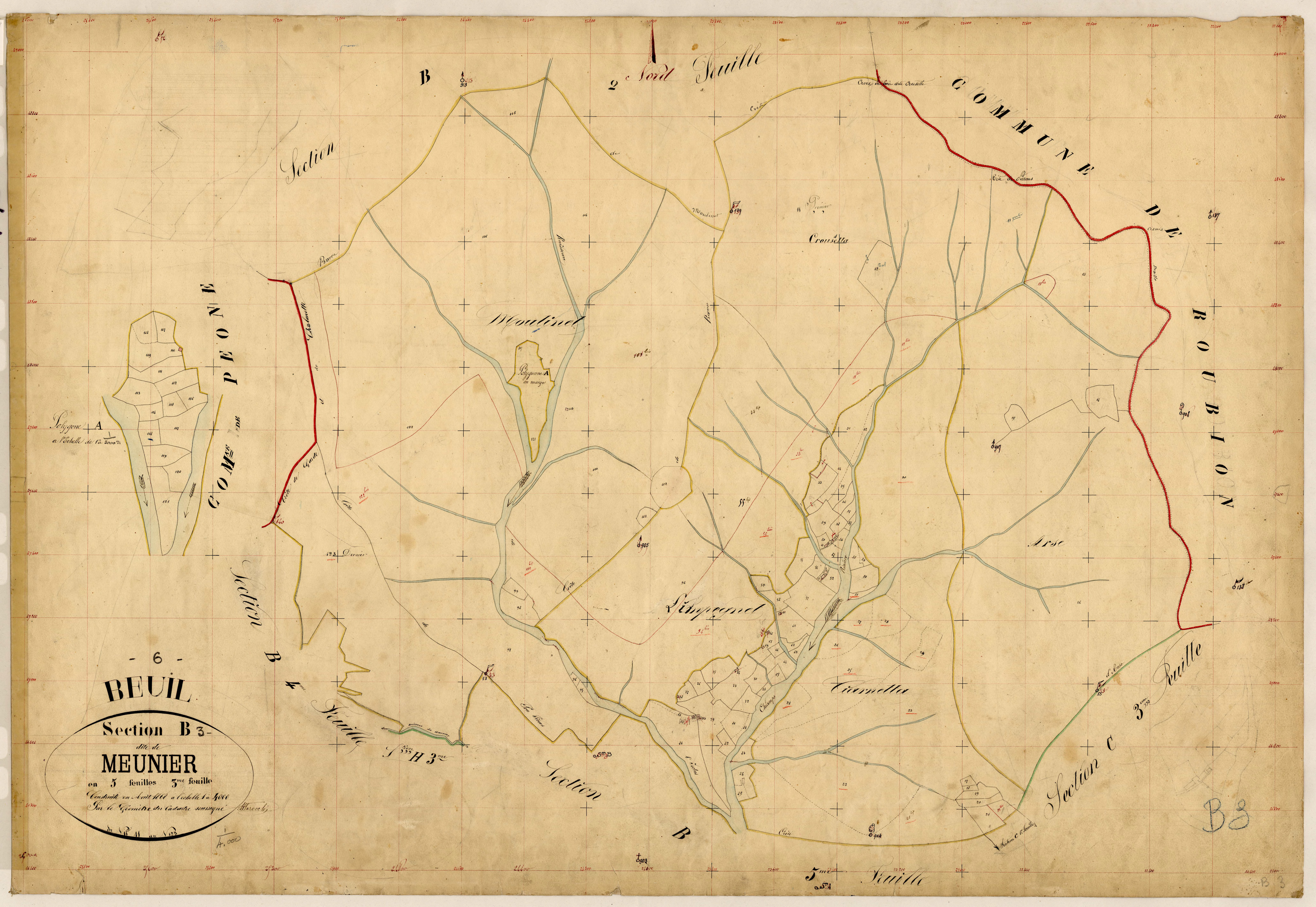Meunier. - Plan de section, B3