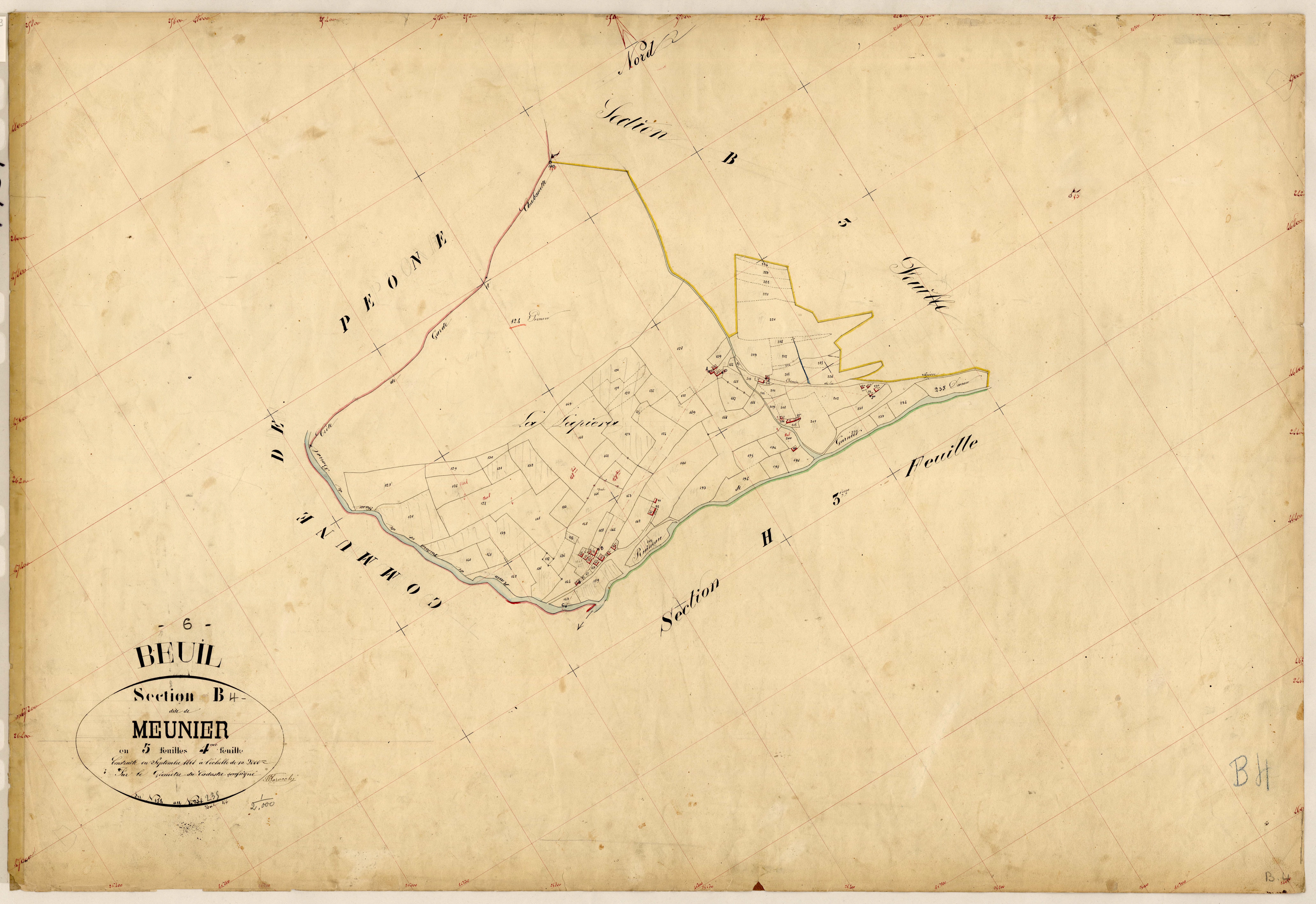 Meunier. - Plan de section, B4