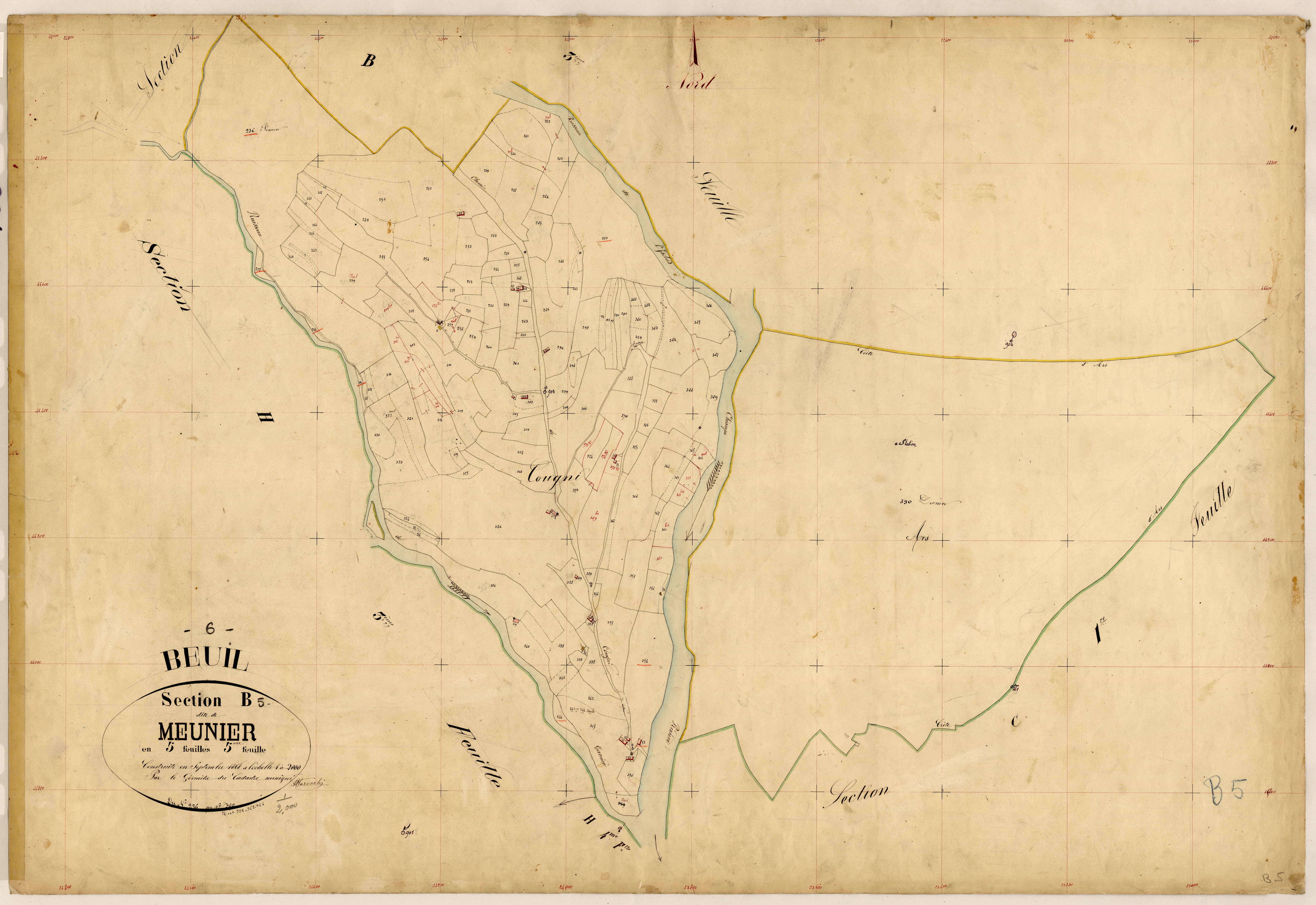 Meunier. - Plan de section, B5