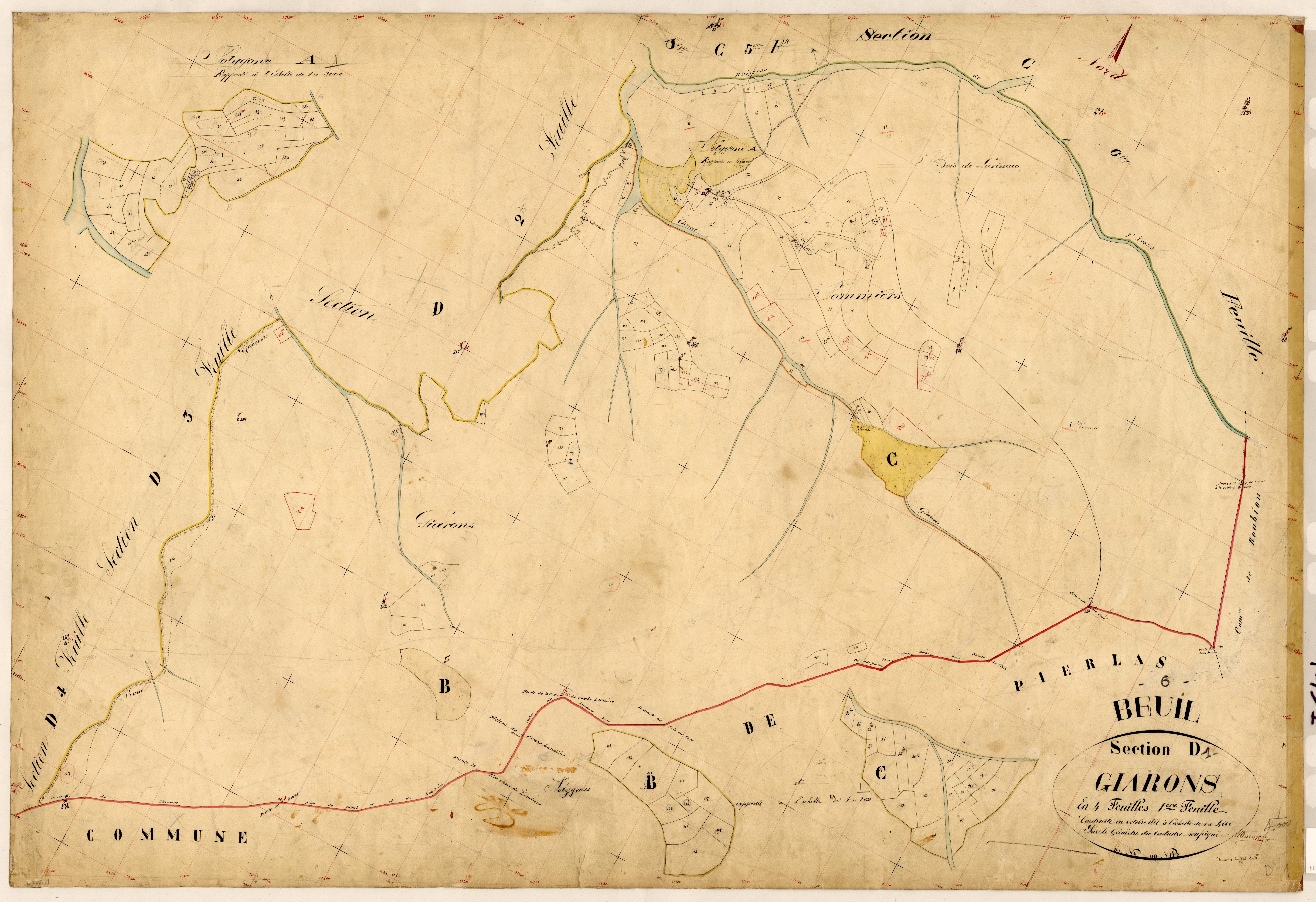 Giarons. - Plan de section, D1