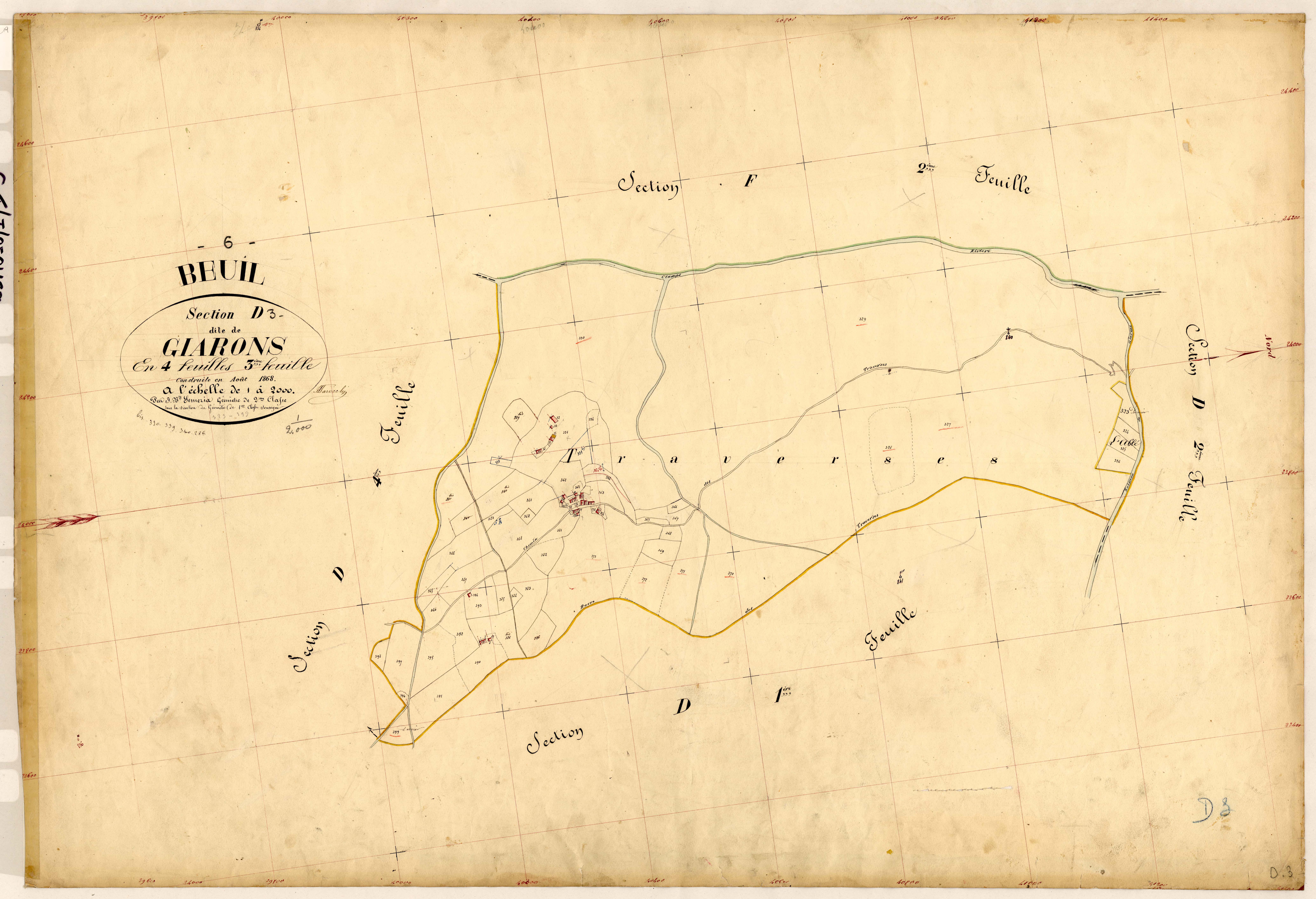 Giarons. - Plan de section, D3